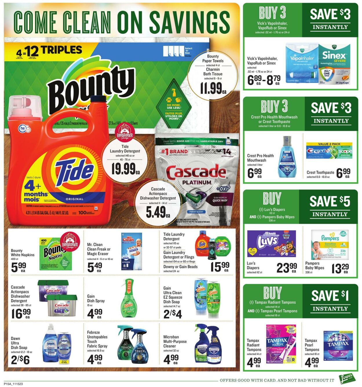 Weekly ad Lowes Foods 11/15/2023 - 11/23/2023