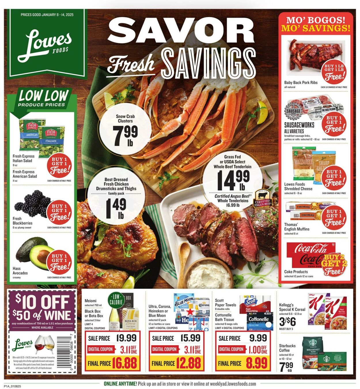 Weekly ad Lowes Foods 01/08/2025 - 01/14/2025