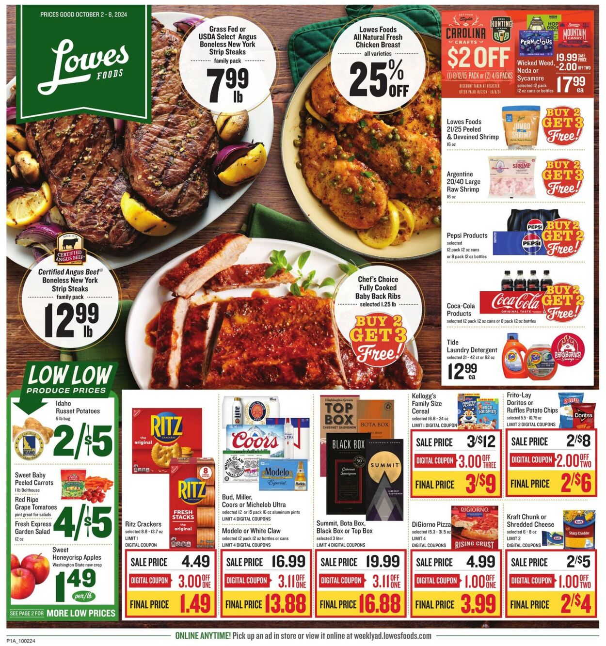 Weekly ad Lowes Foods 10/02/2024 - 10/08/2024