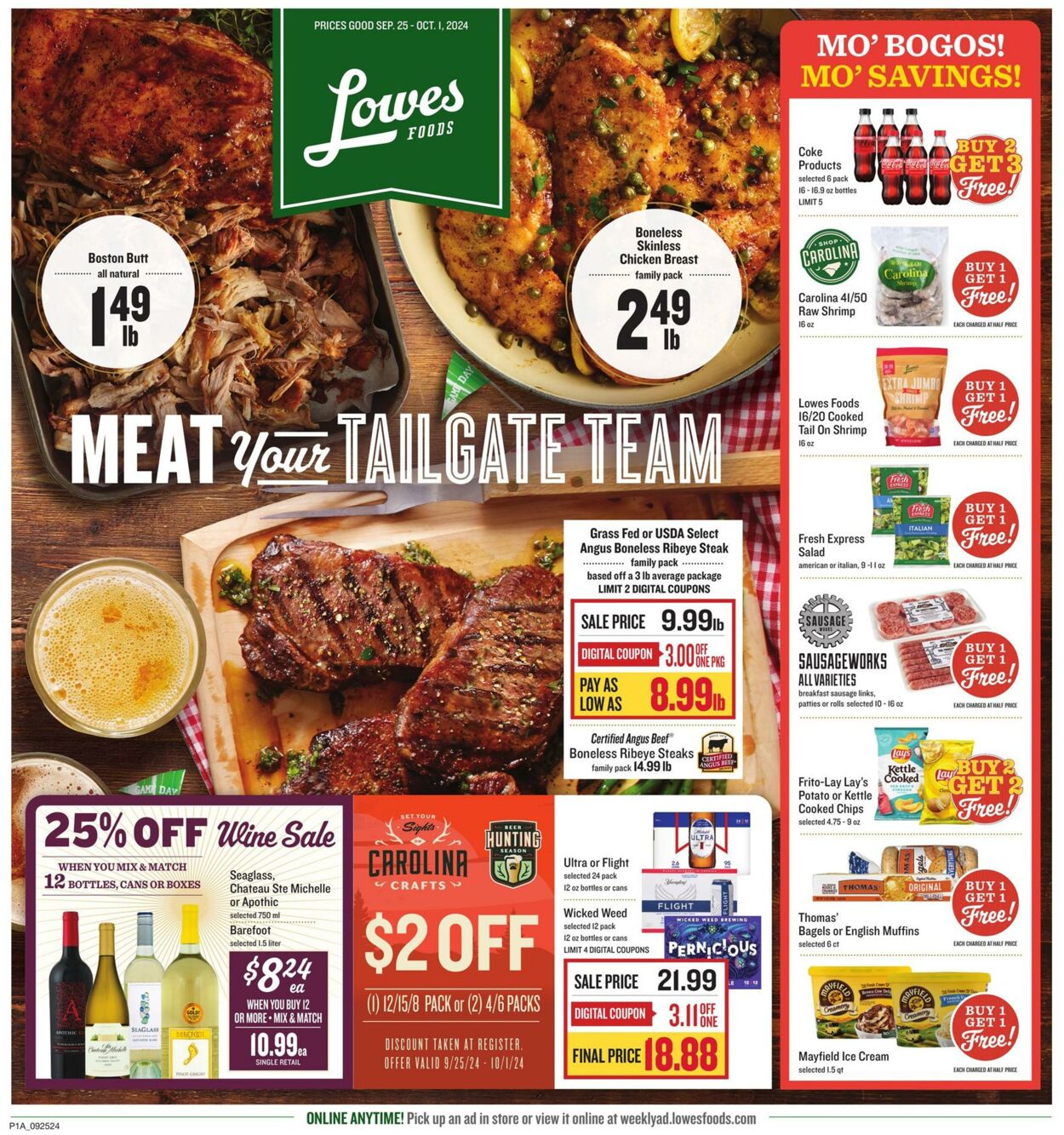 Weekly ad Lowes Foods 09/25/2024 - 10/01/2024