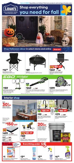 Weekly ad Lowe's 09/01/2022 - 09/07/2022