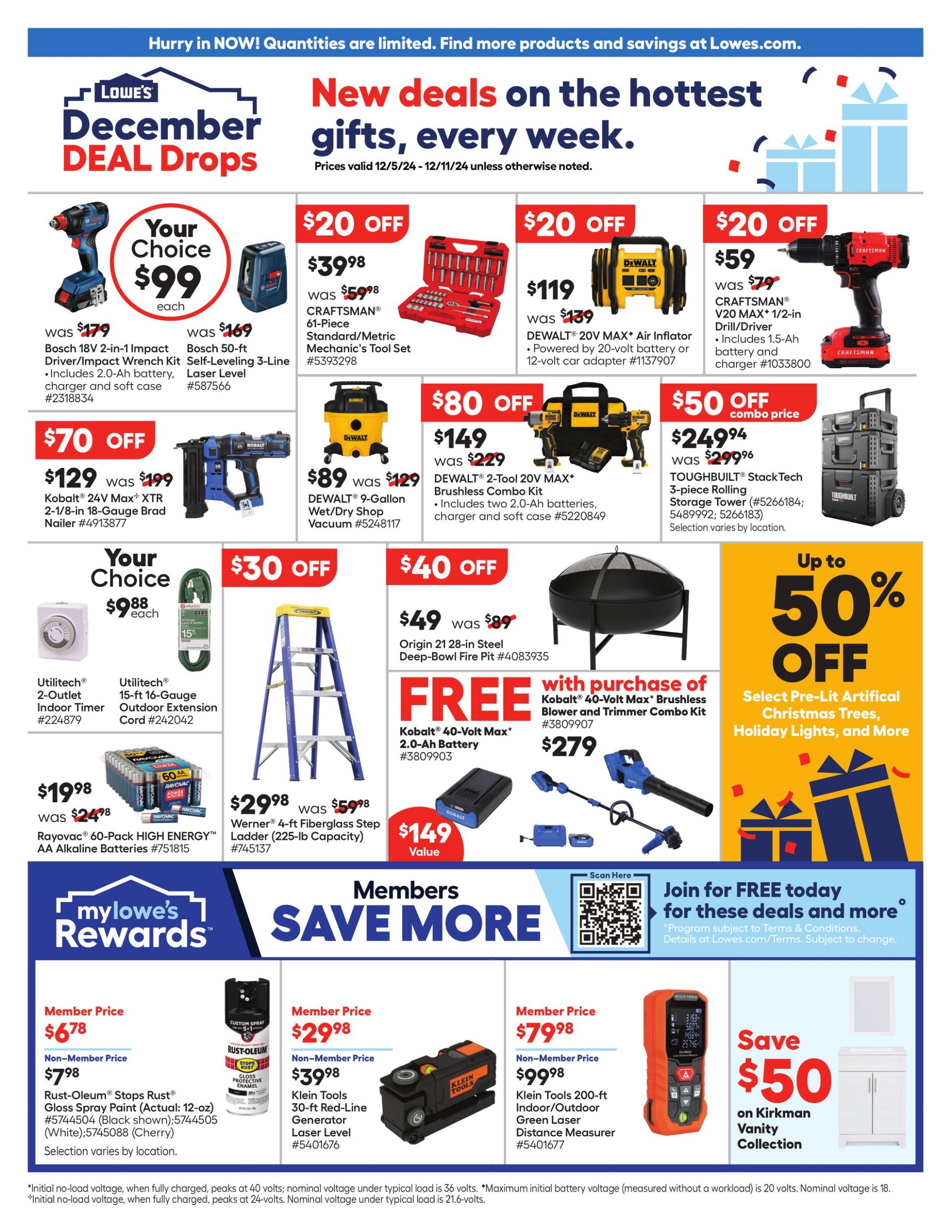 Weekly ad Lowe's 12/05/2024 - 12/11/2024