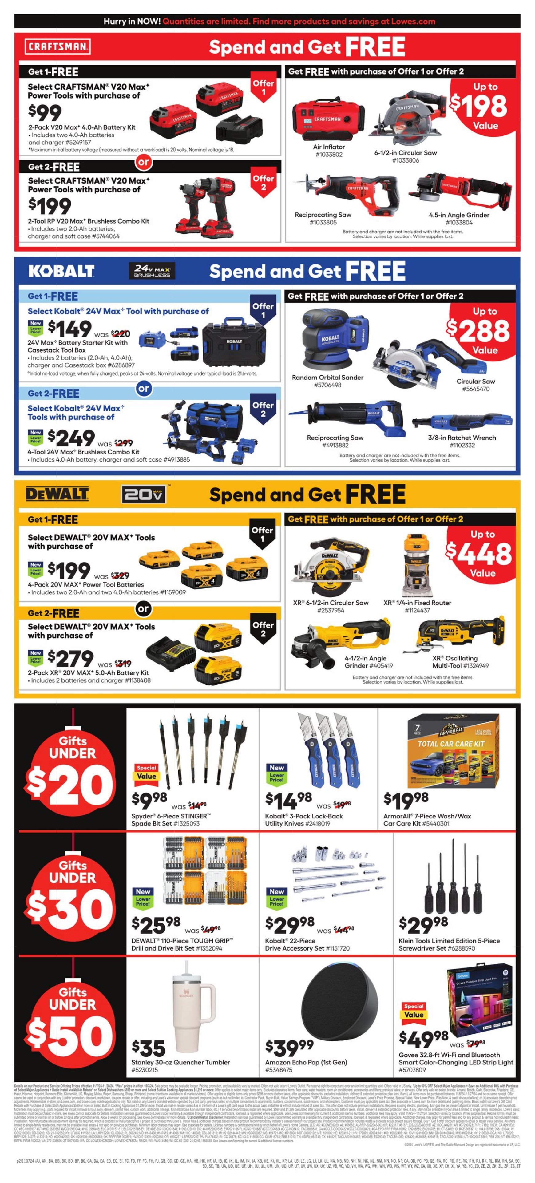 Weekly ad Lowe's 11/07/2024 - 11/20/2024