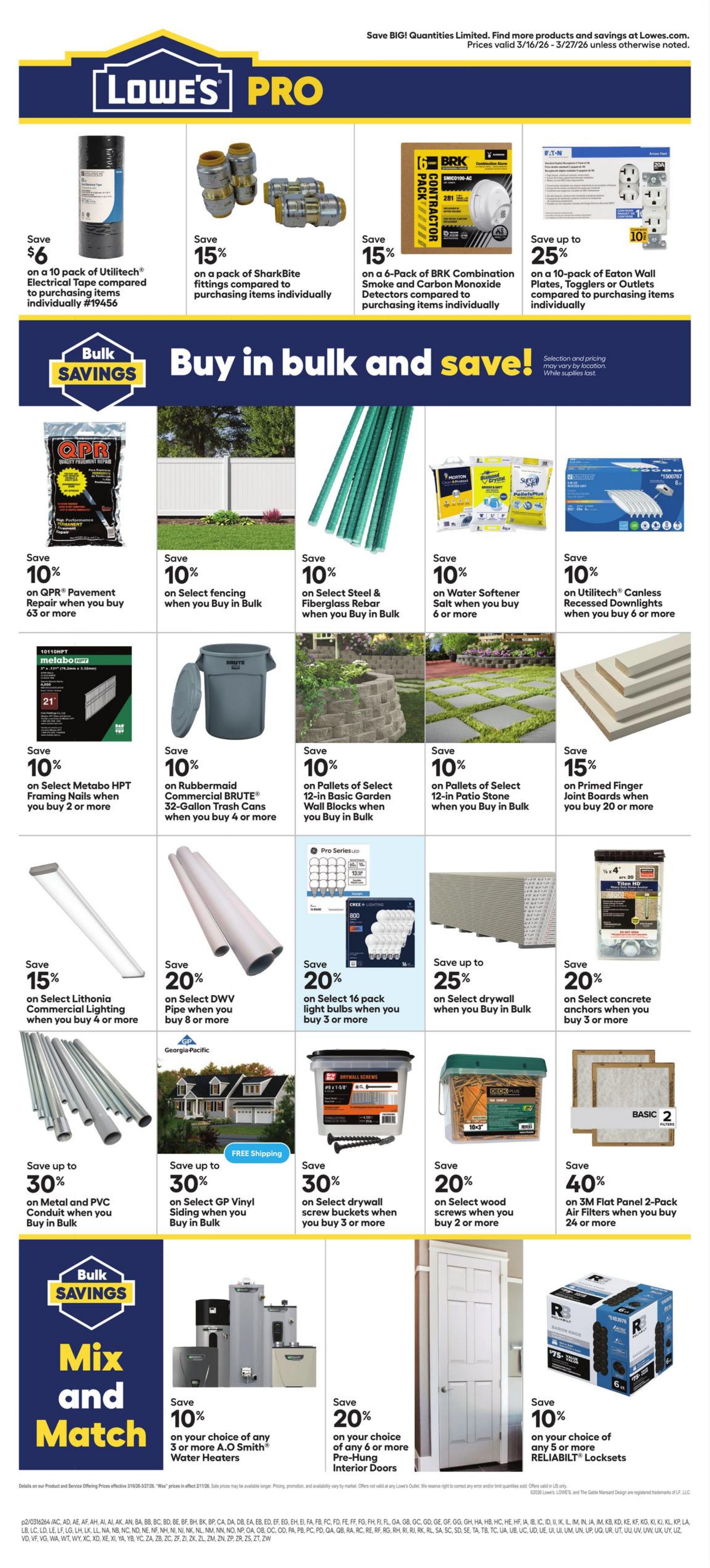 Weekly ad Lowe's 03/16/2026 - 03/27/2026