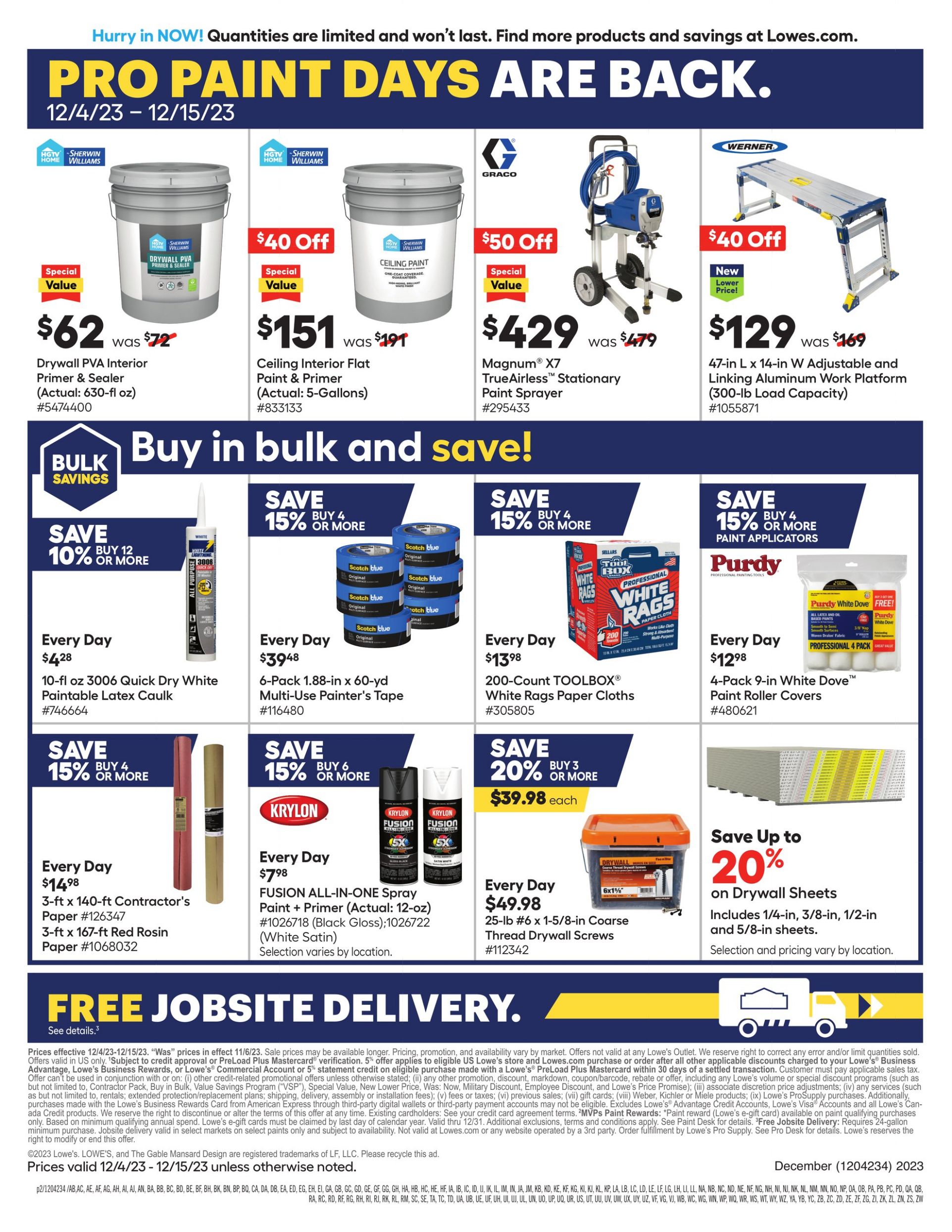 Weekly ad Lowe's 12/04/2023 - 12/15/2023