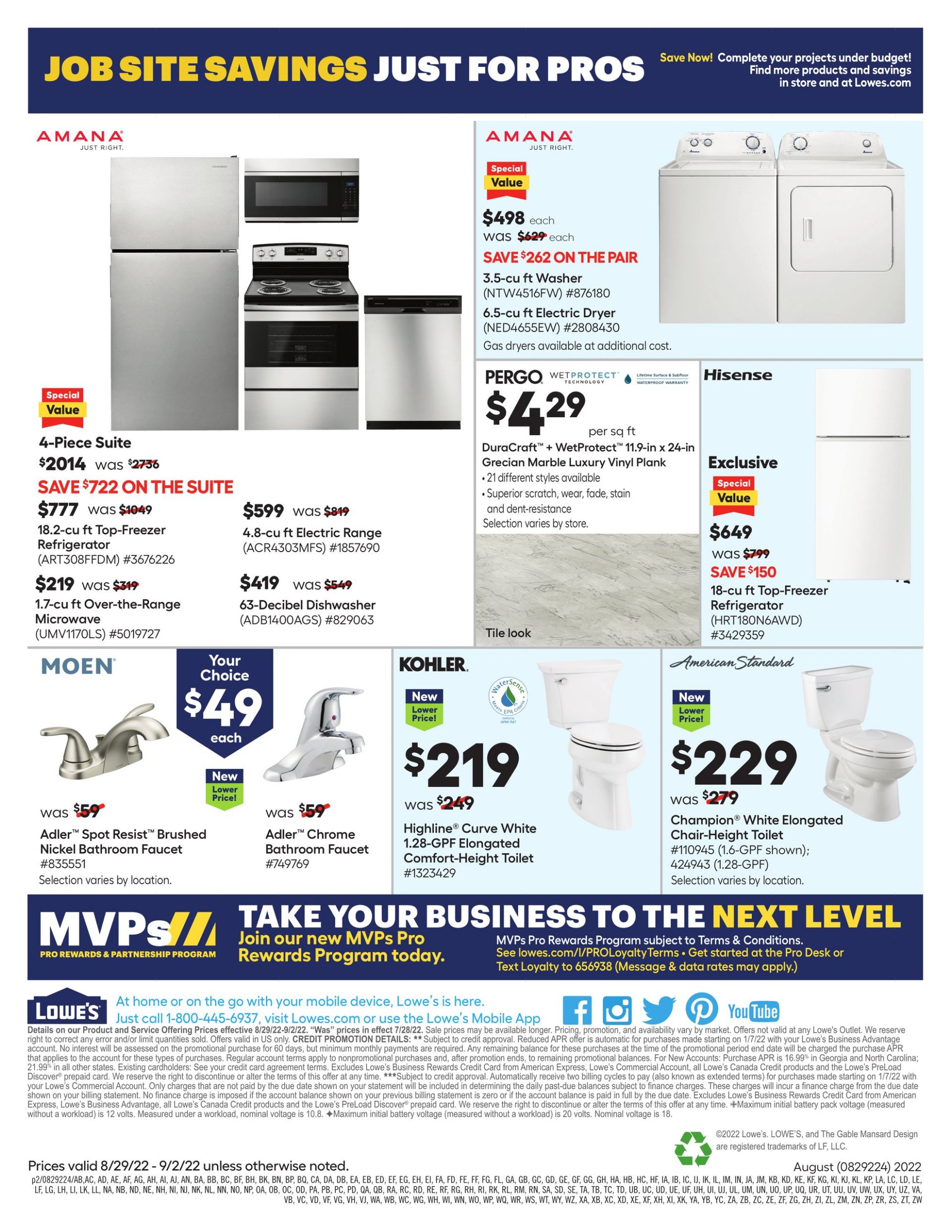 Weekly ad Lowe's 08/29/2022 - 09/02/2022