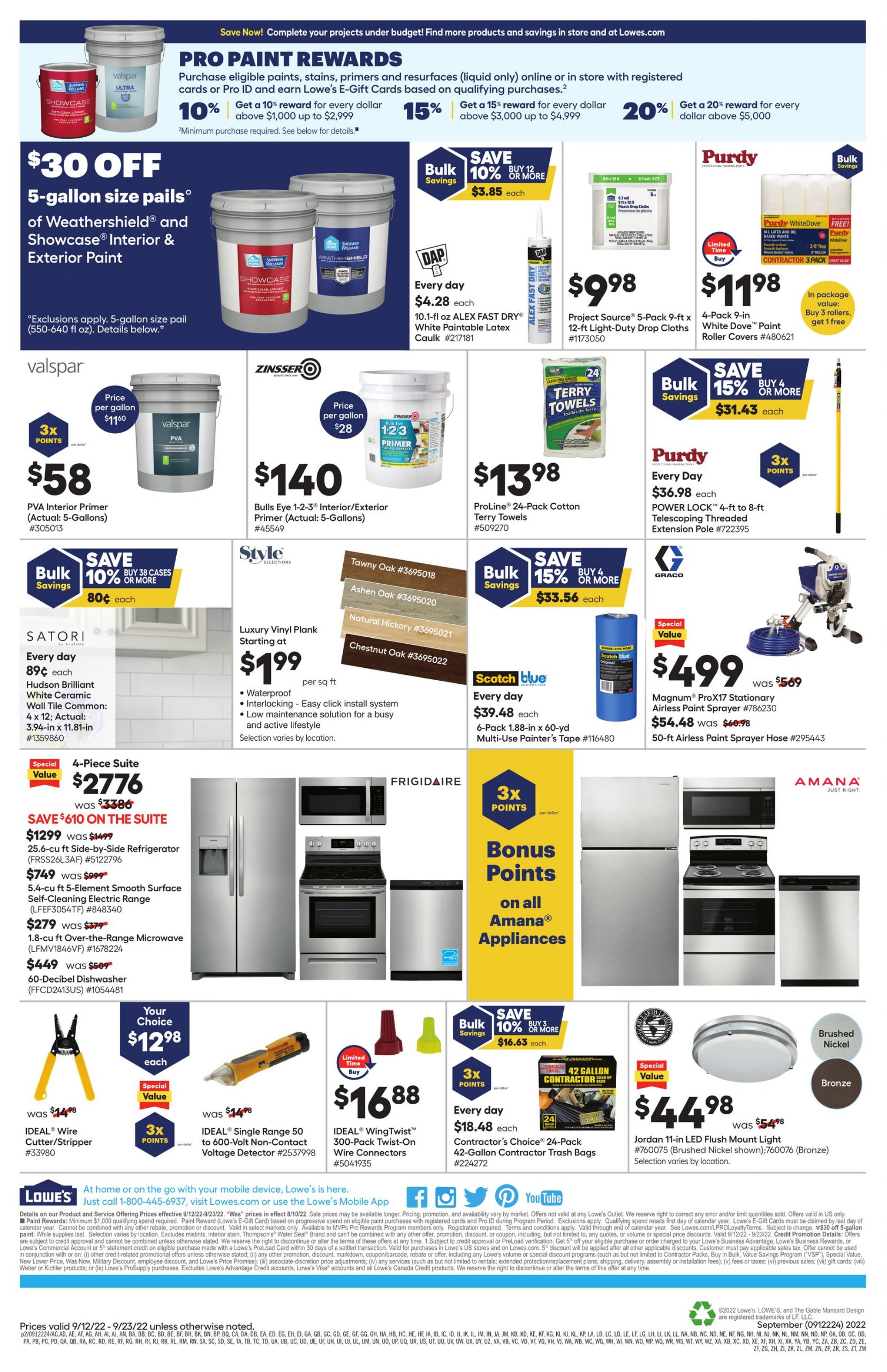 Weekly ad Lowe's 09/12/2022 - 09/23/2022