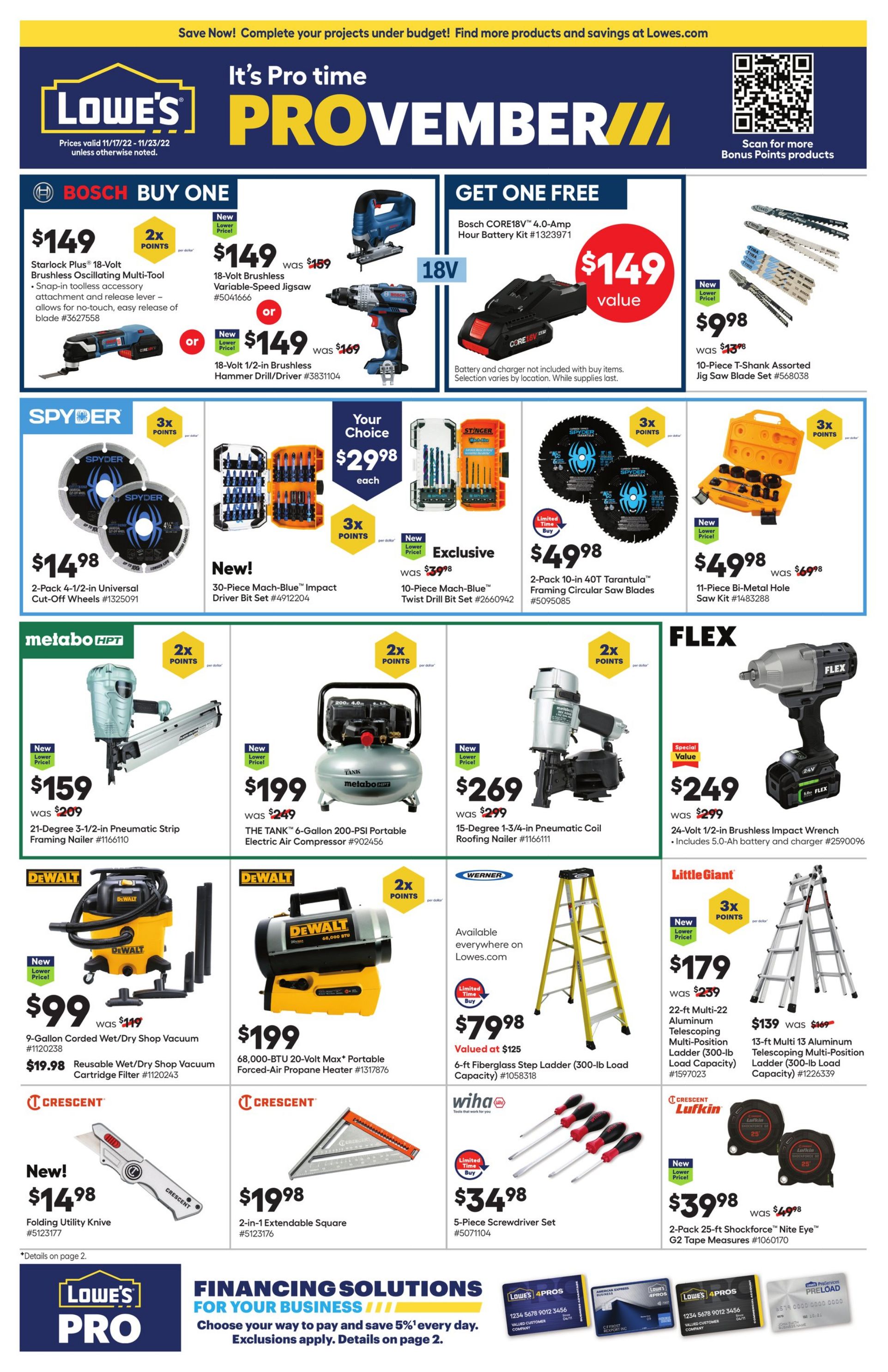 Weekly ad Lowe's 11/17/2022 - 11/23/2022