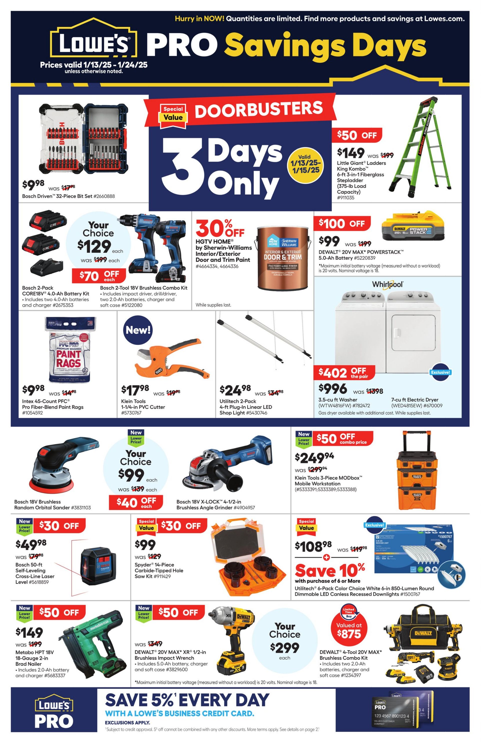 Weekly ad Lowe's 01/13/2025 - 01/24/2025