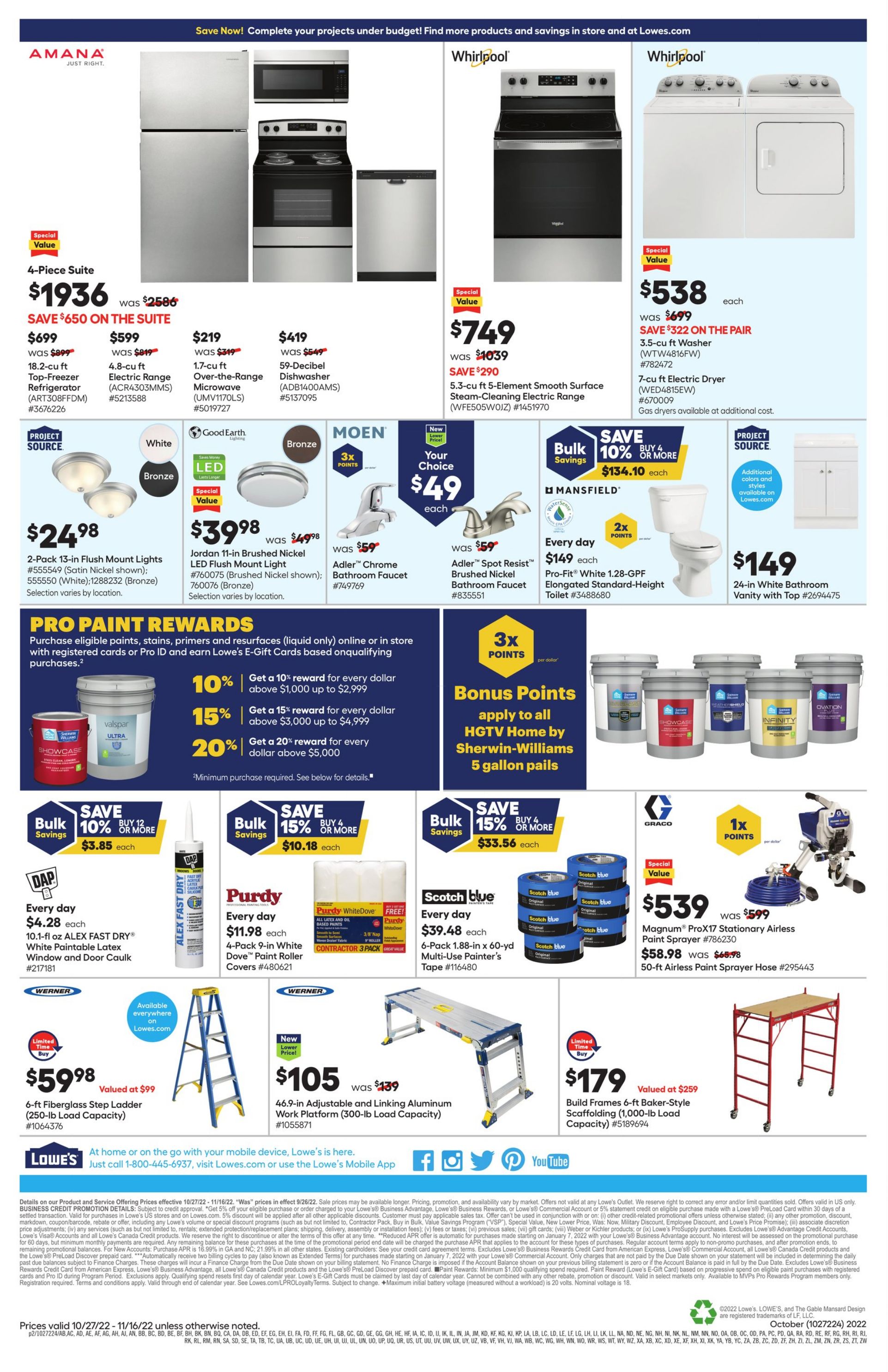 Weekly ad Lowe's 10/27/2022 - 11/16/2022