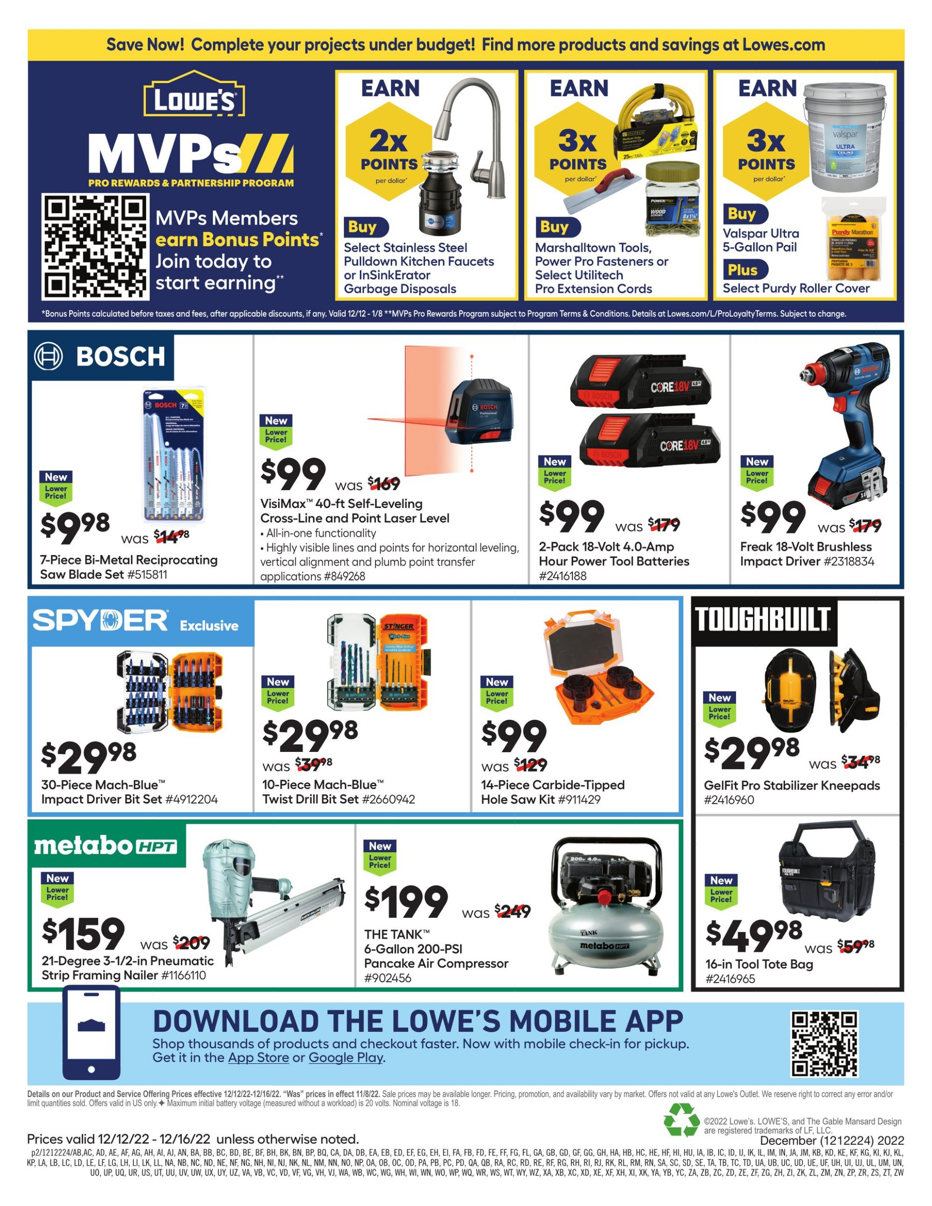 Weekly ad Lowe's 12/12/2022 - 12/16/2022