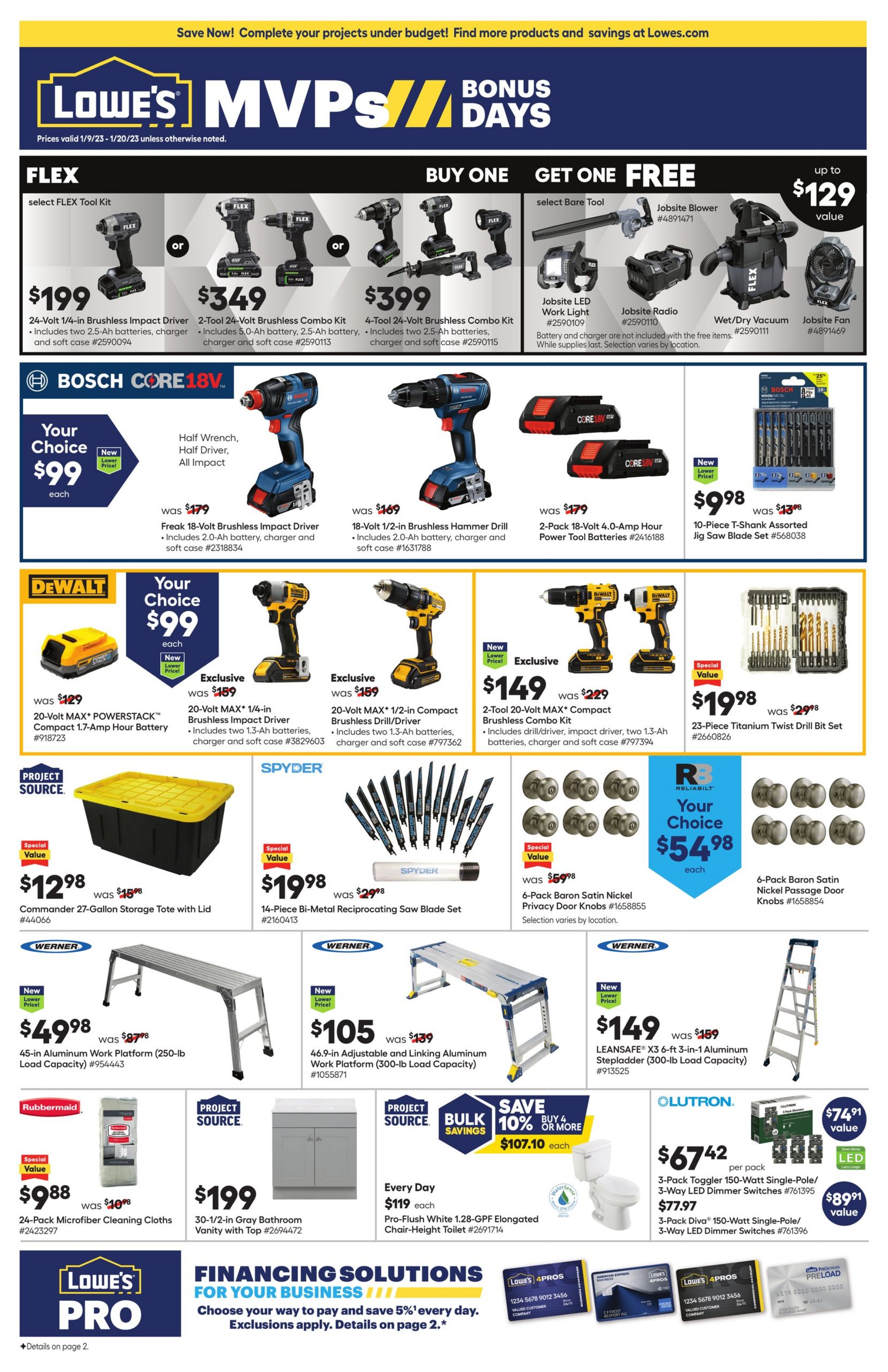 Weekly ad Lowe's 01/09/2023 - 01/20/2023