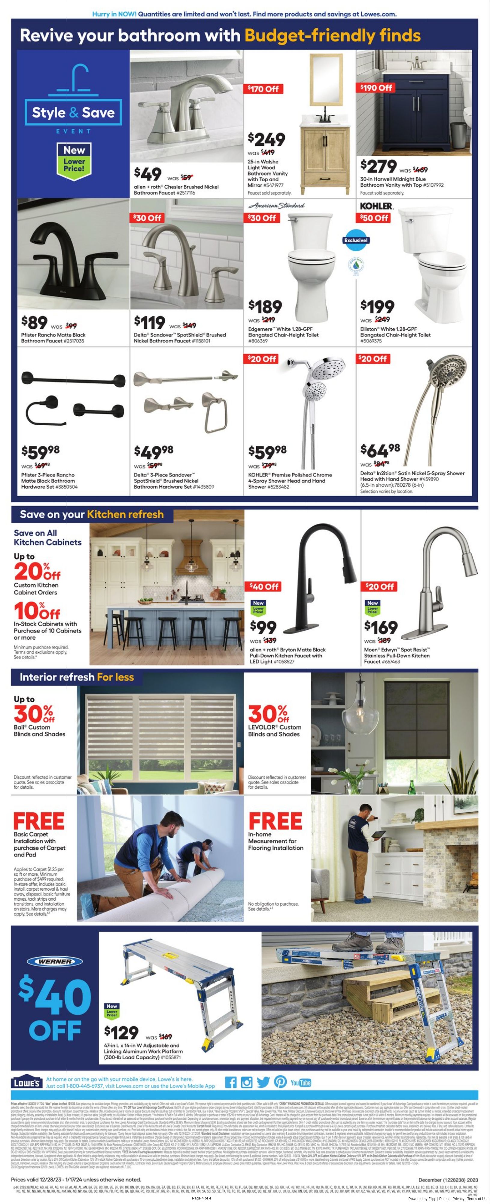Weekly ad Lowe's 12/28/2023 - 01/17/2024