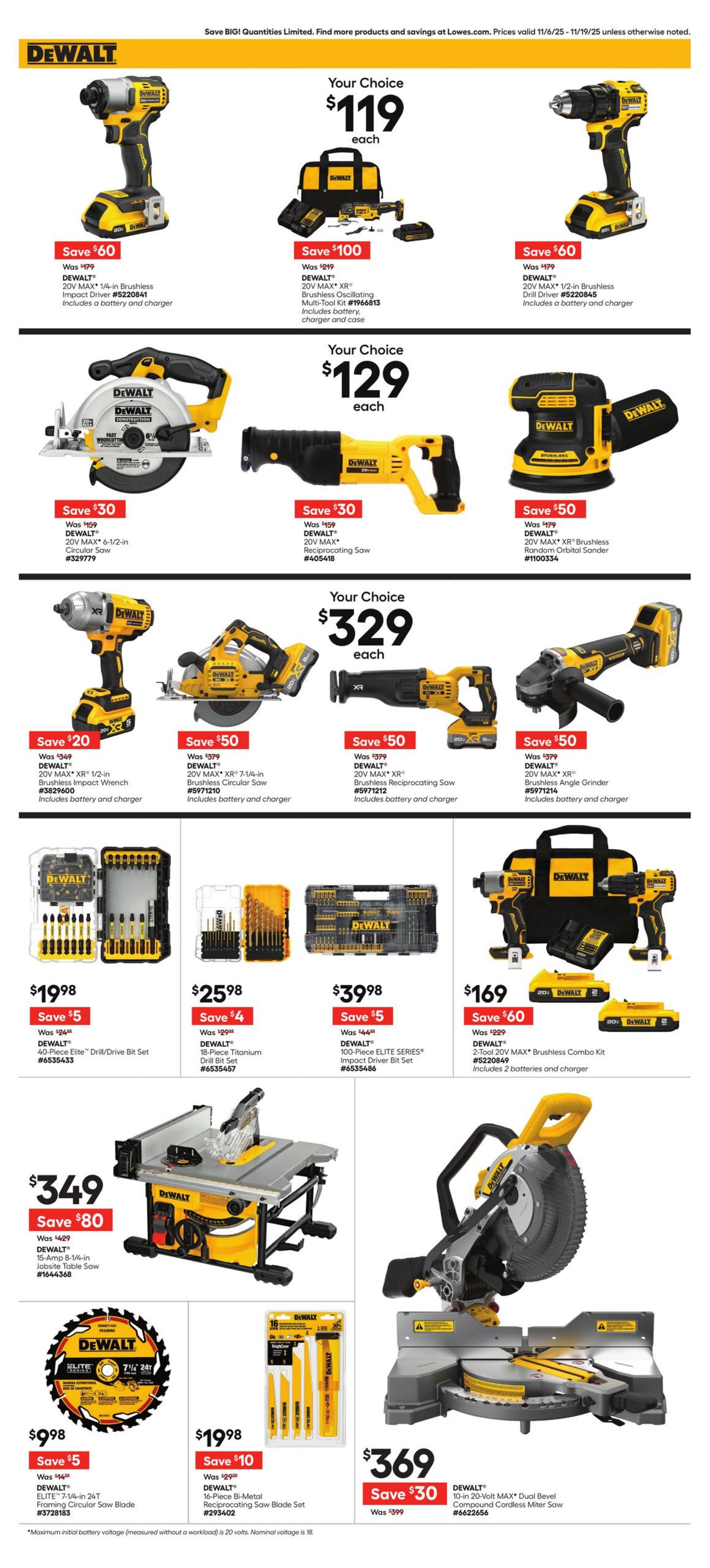 Weekly ad Lowe's 11/06/2025 - 11/19/2025