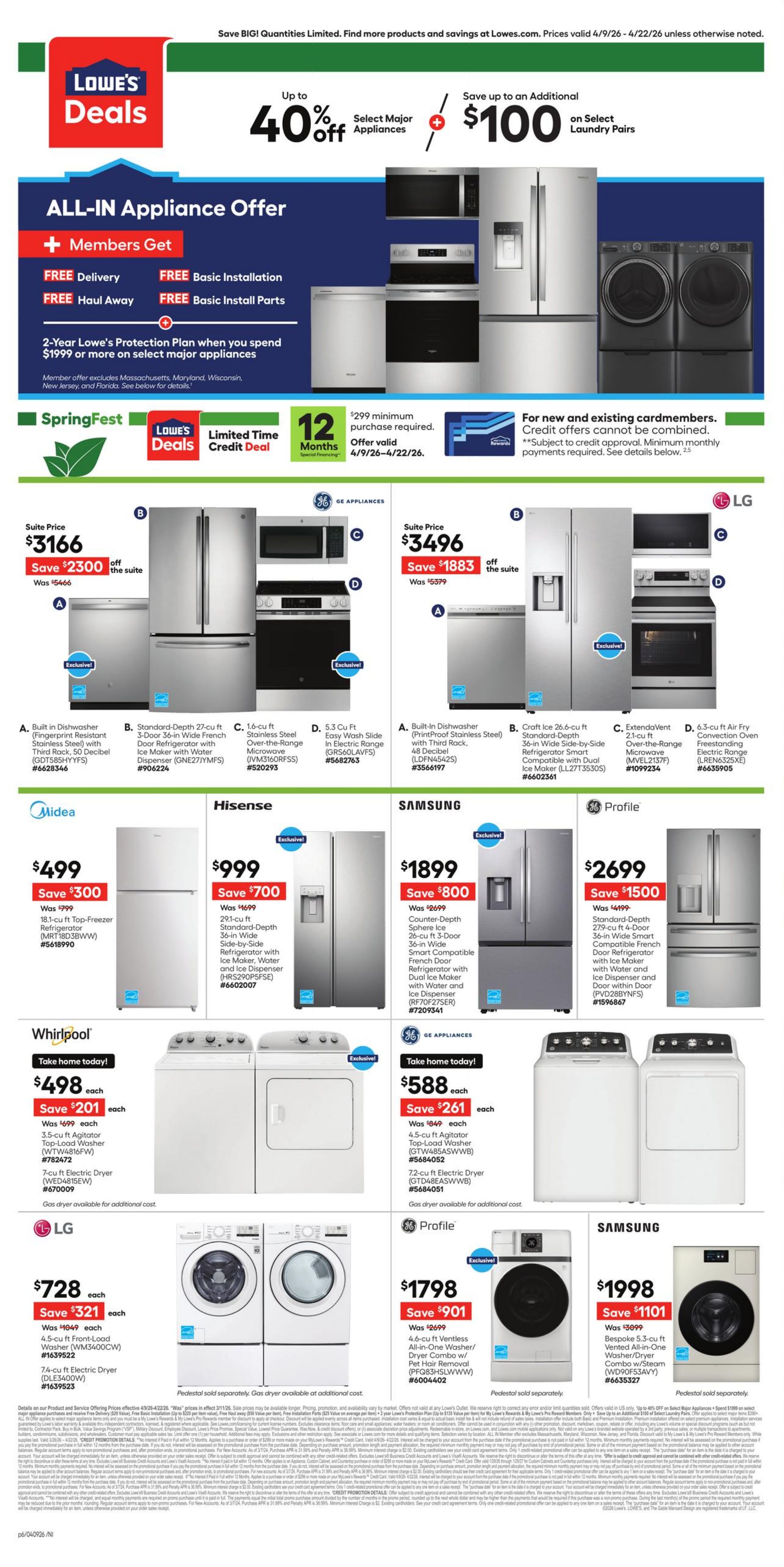 Weekly ad Lowe's 04/09/2026 - 04/22/2026