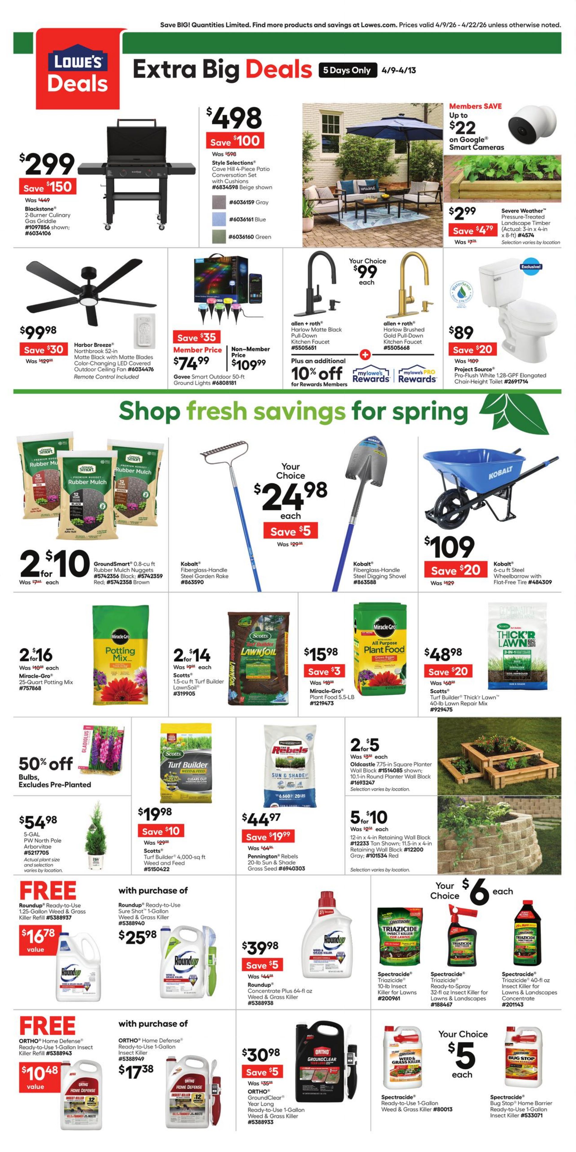Weekly ad Lowe's 04/09/2026 - 04/22/2026