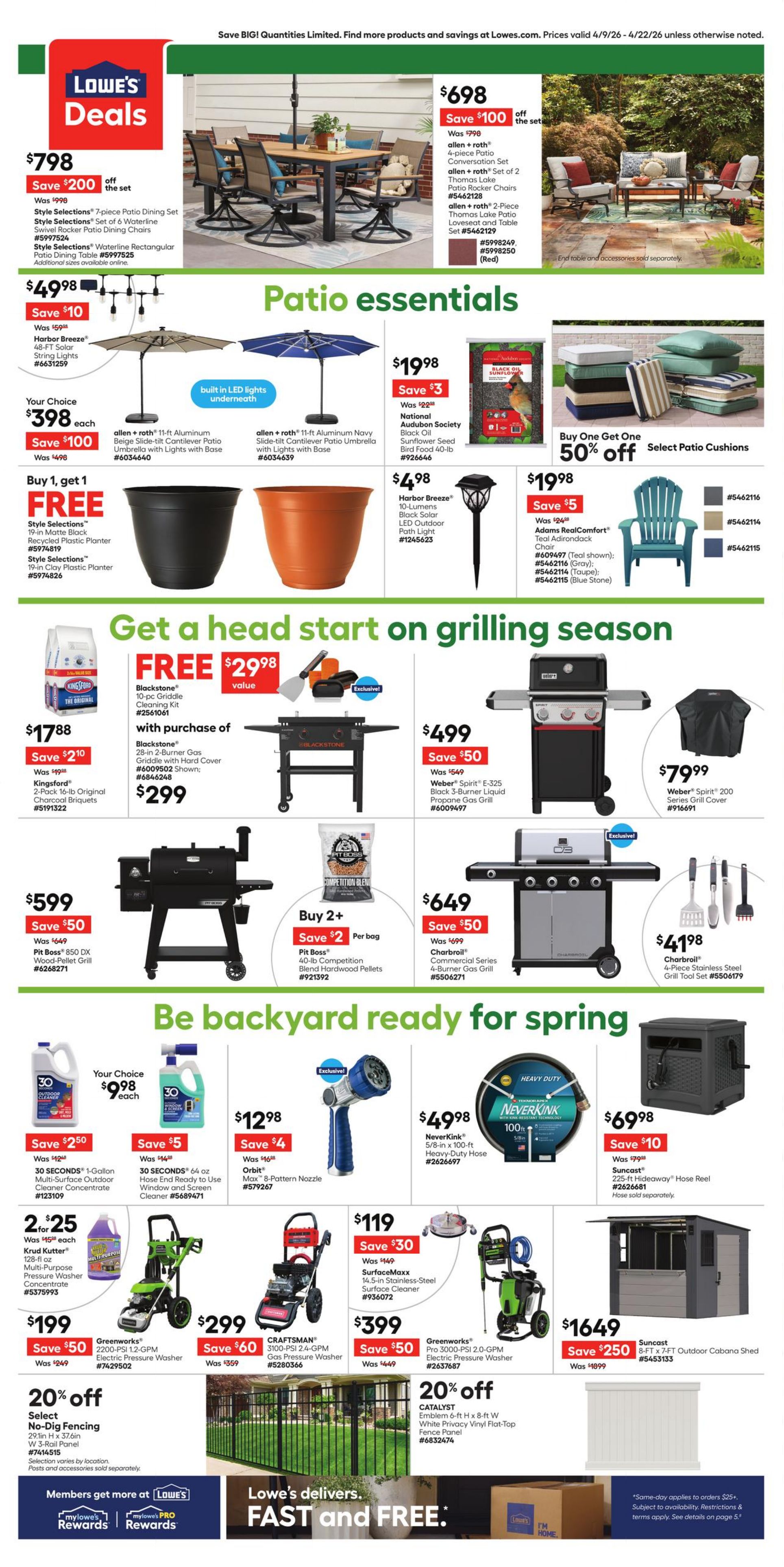 Weekly ad Lowe's 04/09/2026 - 04/22/2026