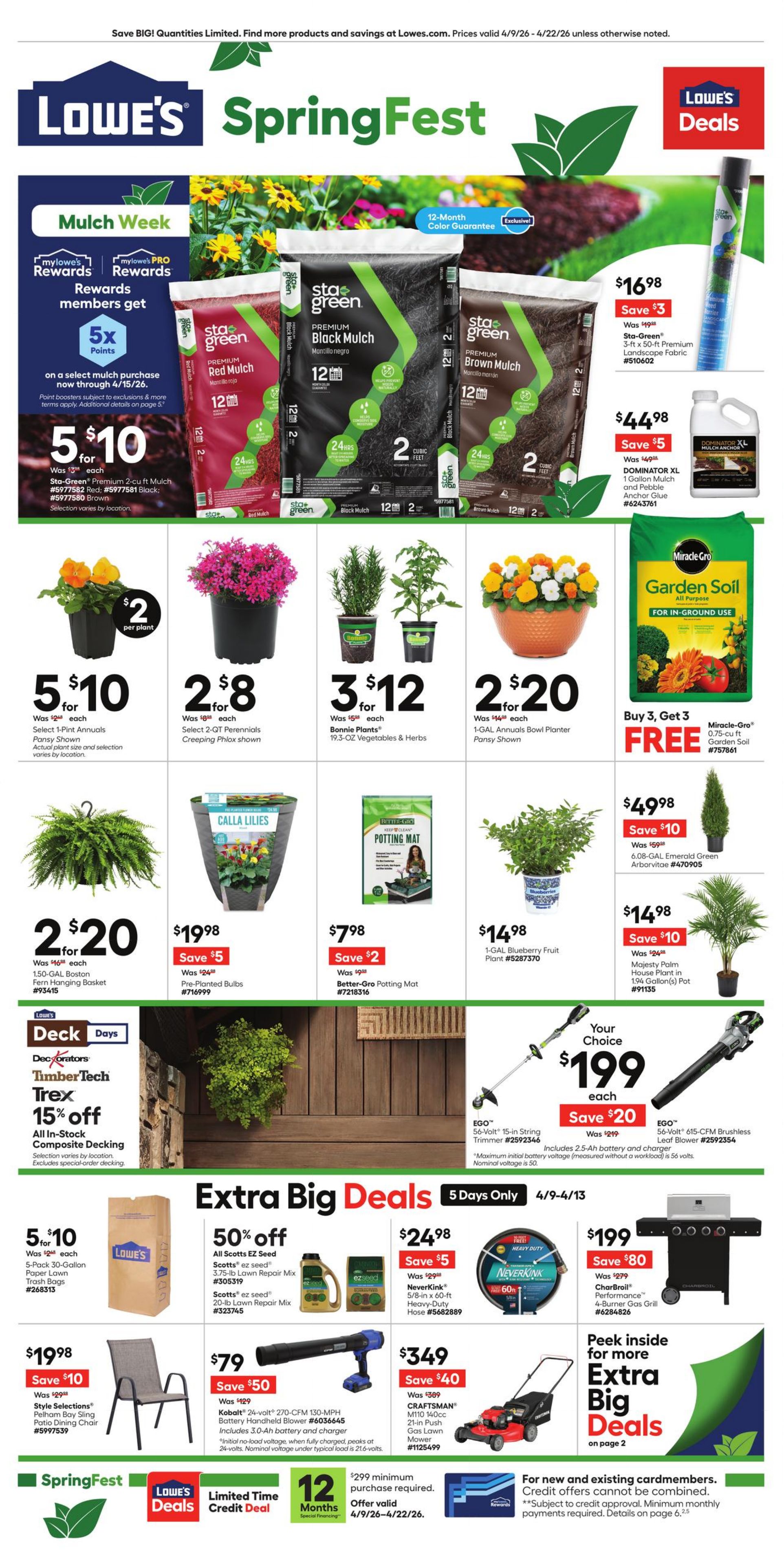 Weekly ad Lowe's 04/09/2026 - 04/22/2026