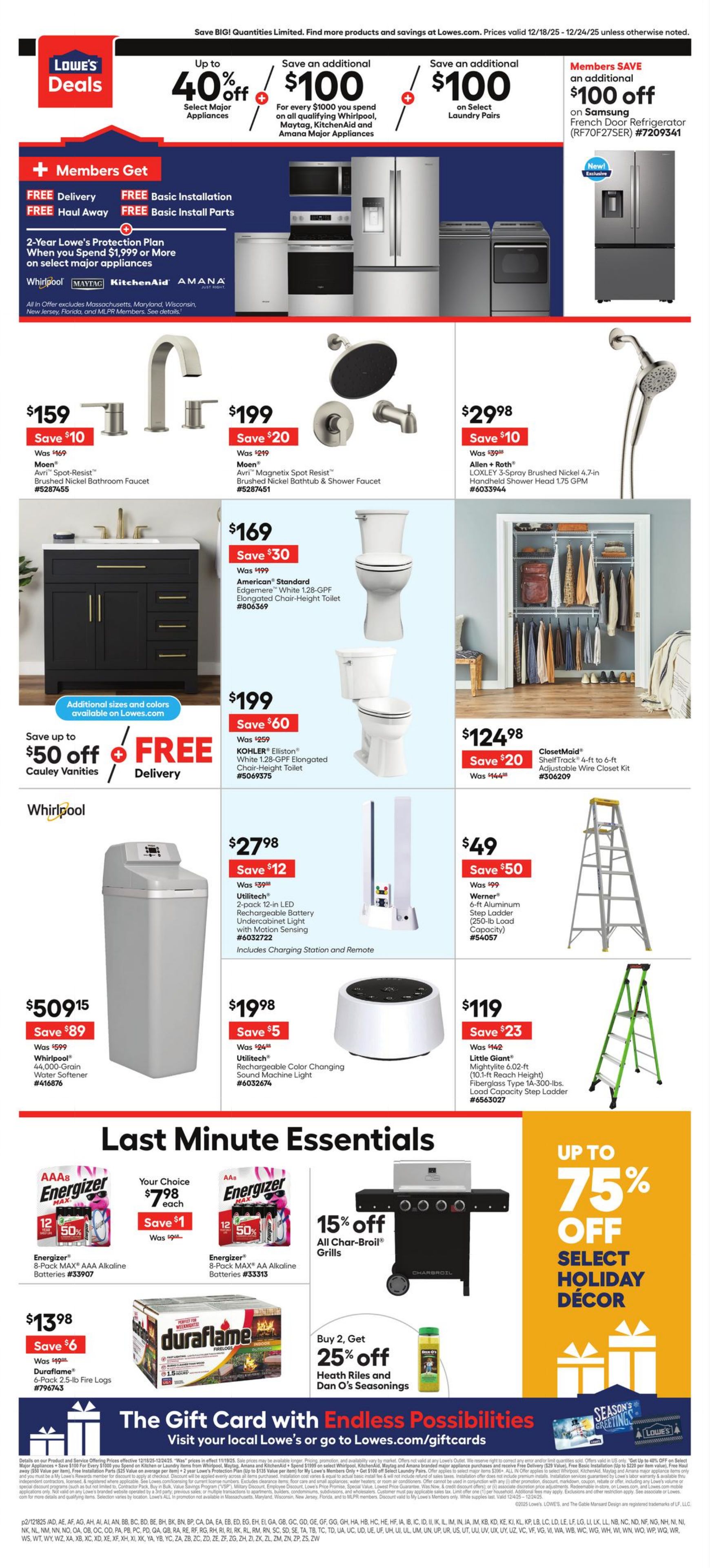 Weekly ad Lowe's 12/18/2025 - 12/24/2025
