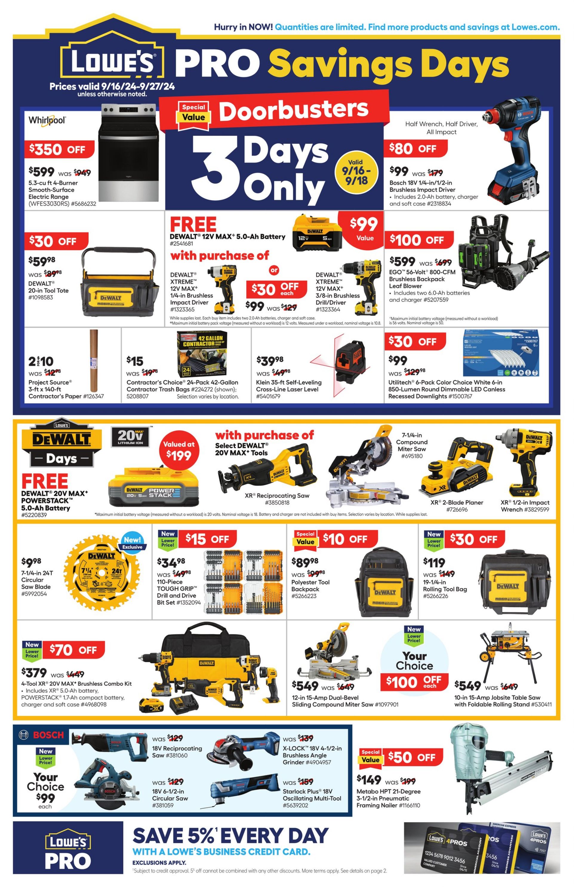 Weekly ad Lowe's 09/16/2024 - 09/27/2024