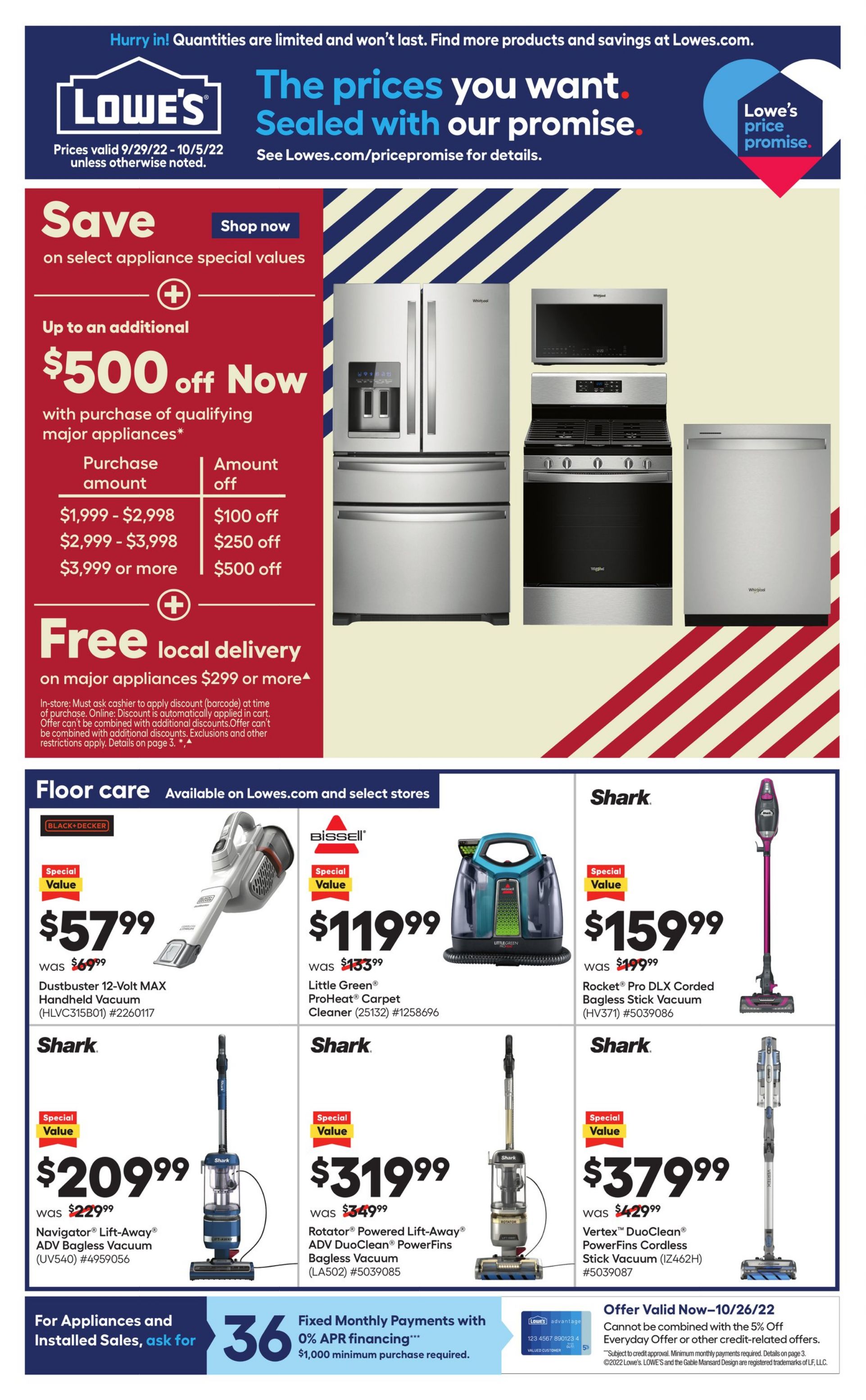 Weekly ad Lowe's 09/29/2022-10/05/2022