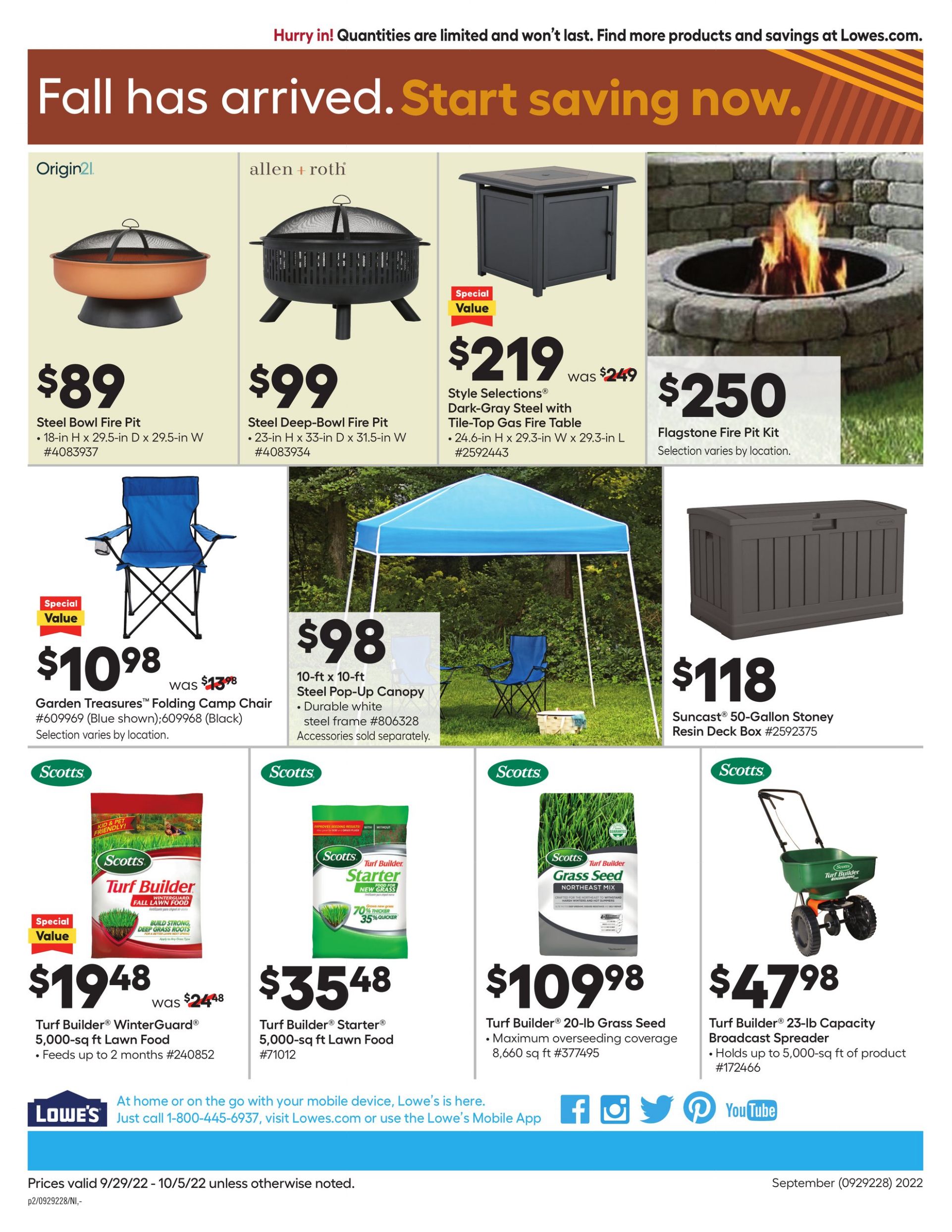 Weekly ad Lowe's 09/29/2022 - 10/05/2022