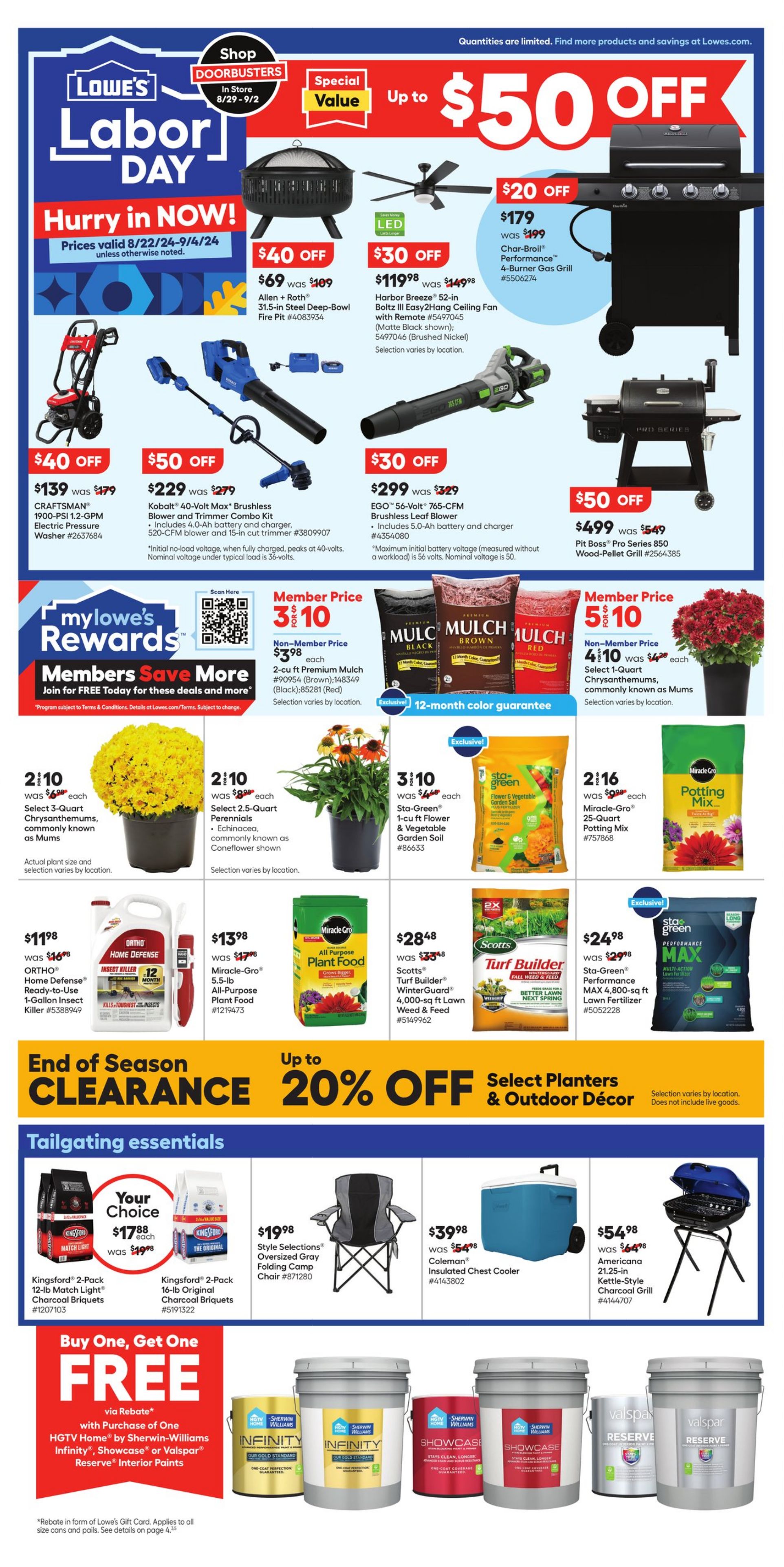 Weekly ad Lowe's 08/22/2024 - 09/04/2024