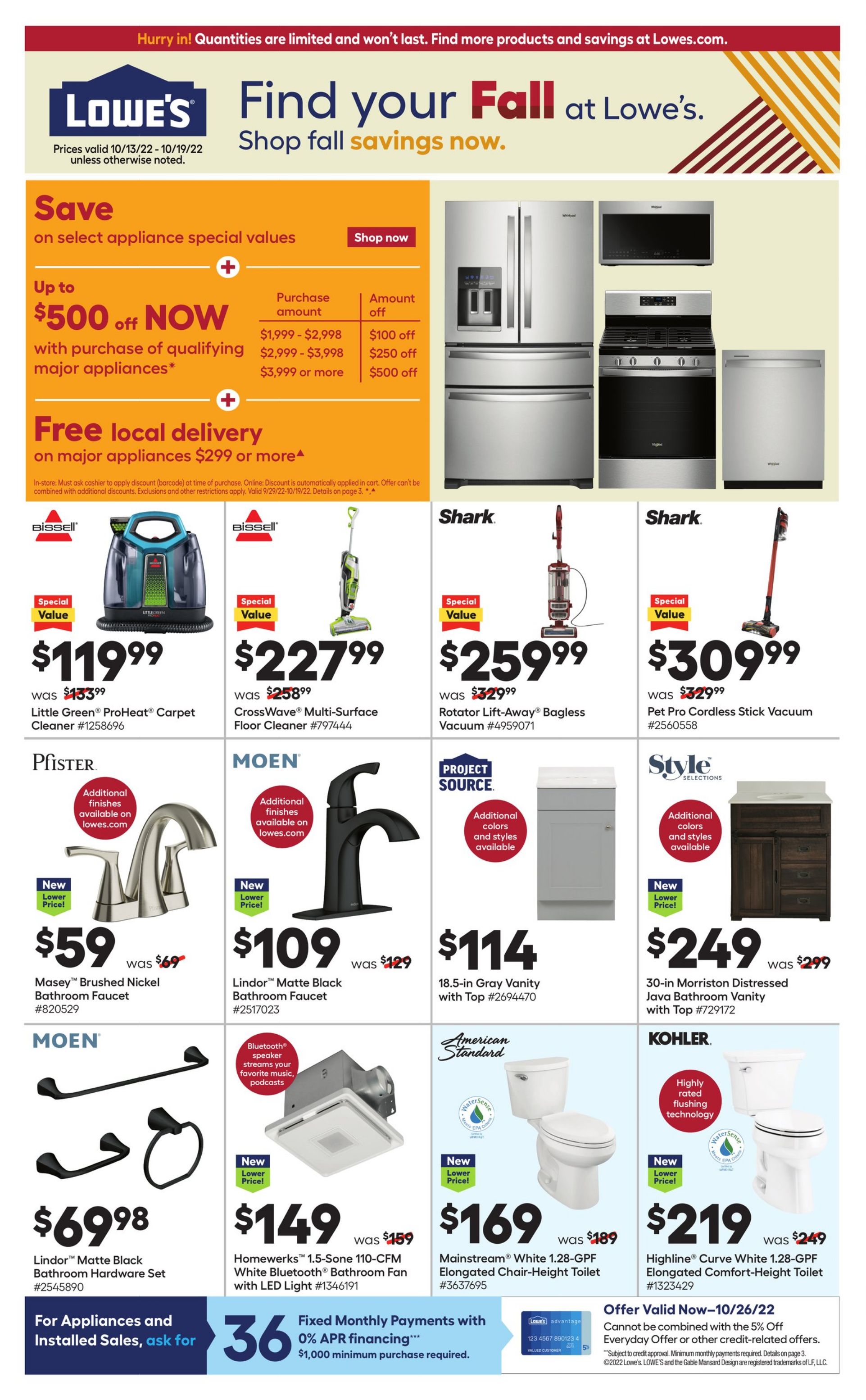 Weekly ad Lowe's 10/13/2022 - 10/19/2022