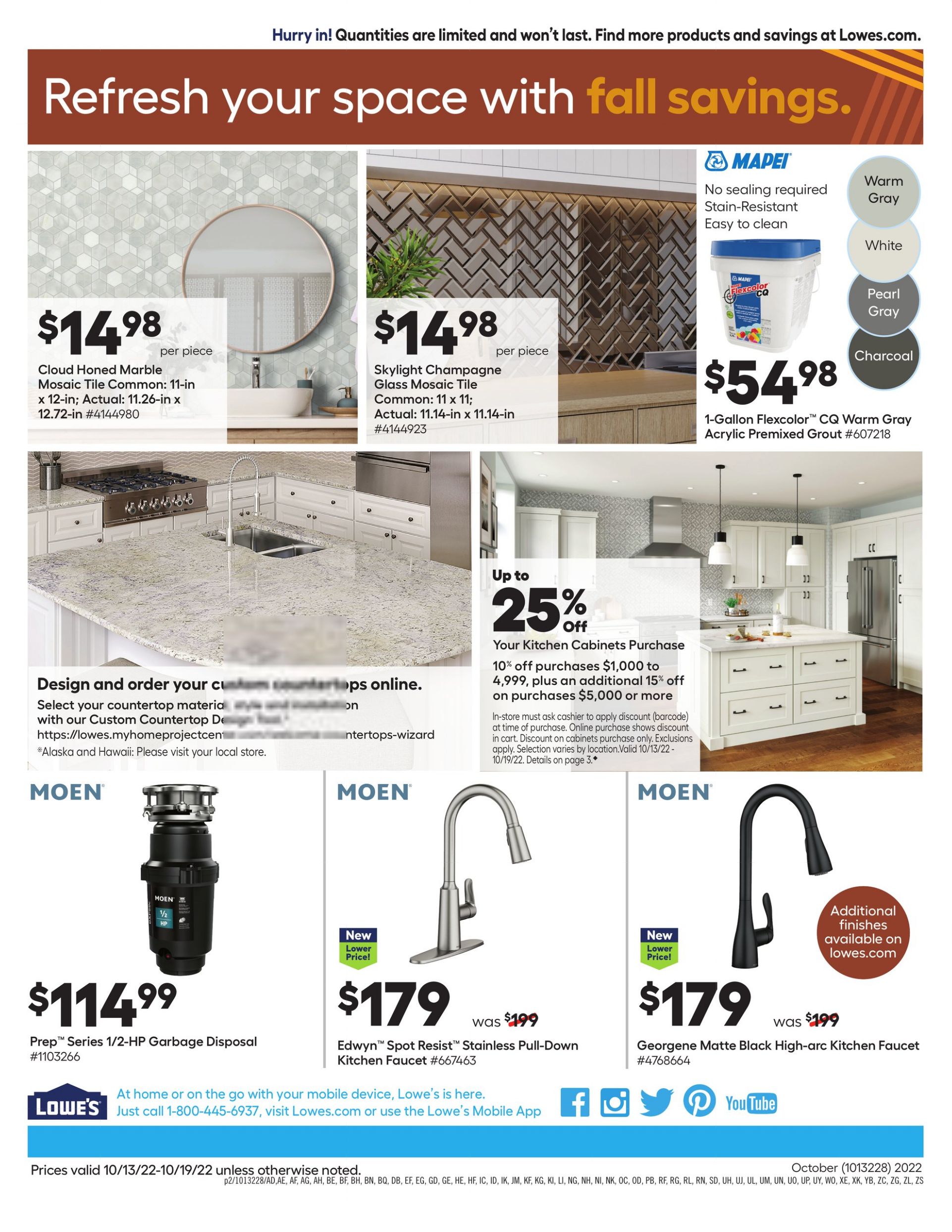 Weekly ad Lowe's 10/13/2022 - 10/19/2022