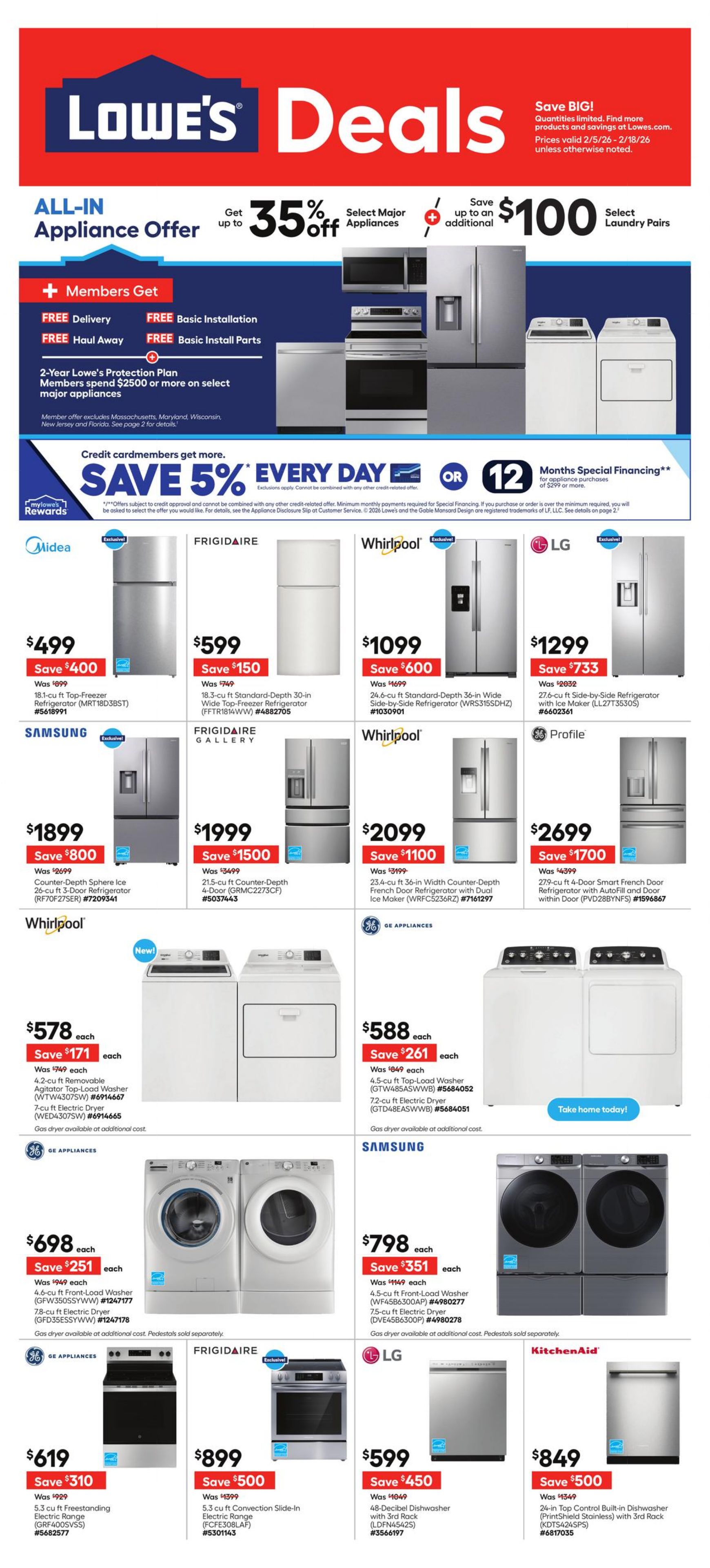 Weekly ad Lowe's 02/05/2026 - 02/18/2026