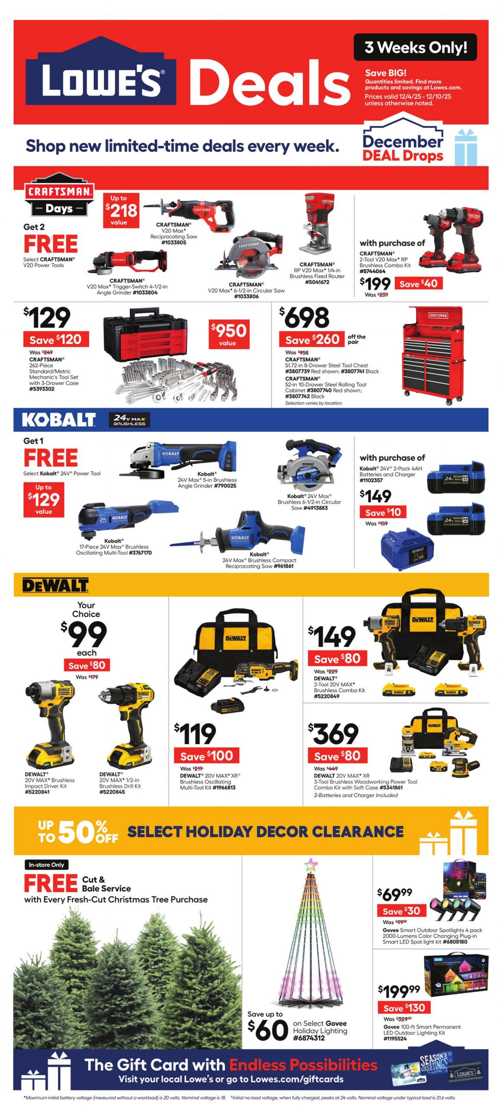 Weekly ad Lowe's 12/04/2025 - 12/10/2025