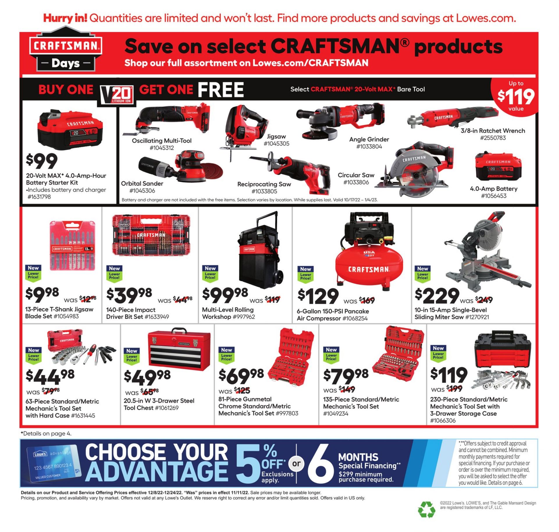 Weekly ad Lowe's 12/08/2022 - 12/24/2022