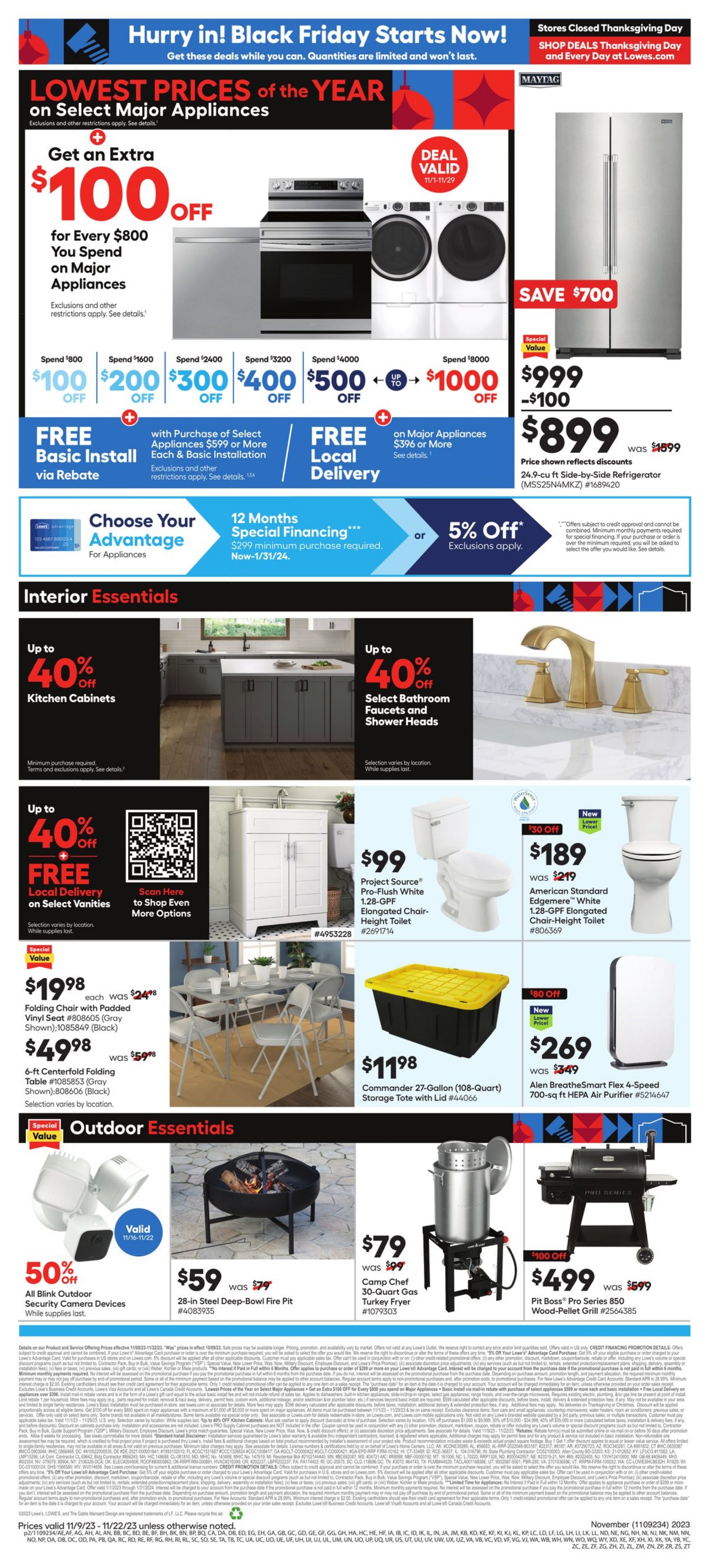 Weekly ad Lowe's 11/09/2023 - 11/22/2023