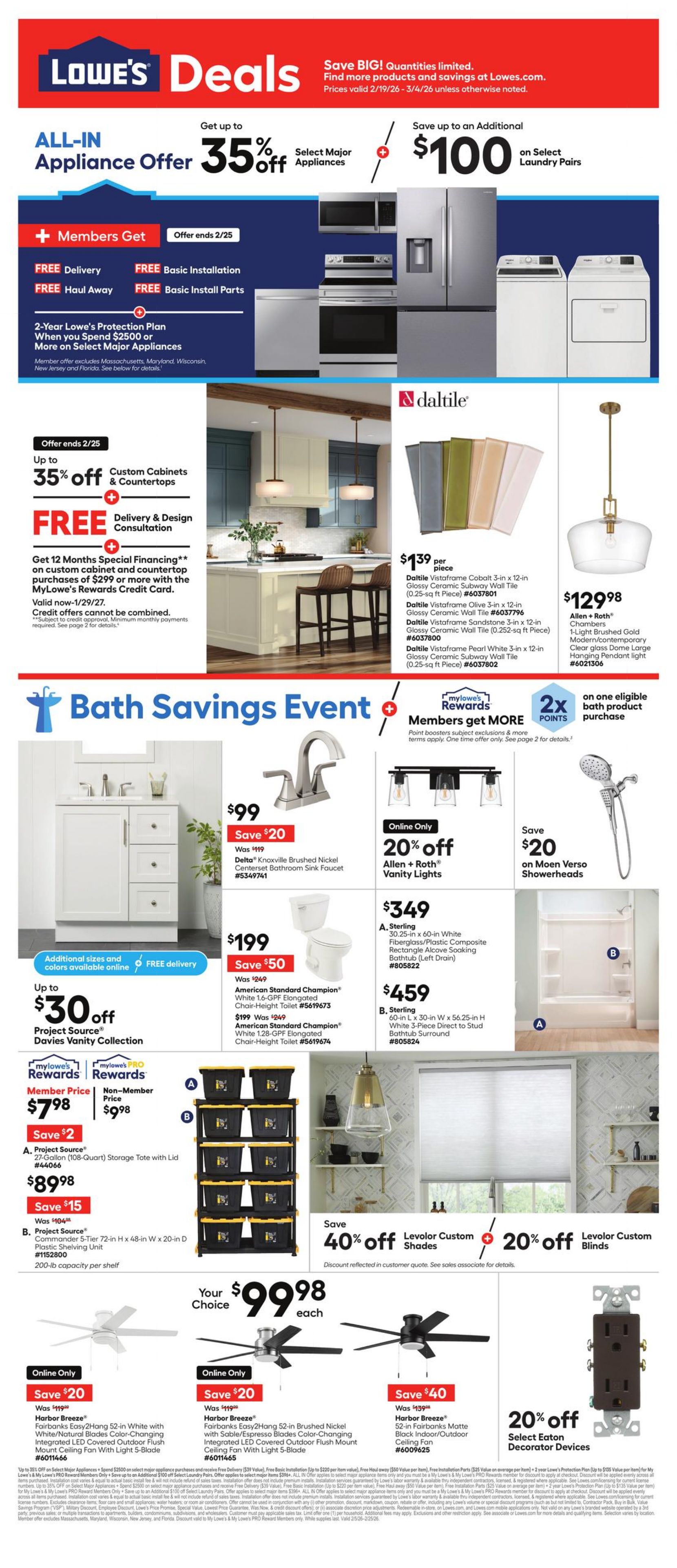 Weekly ad Lowe's 02/19/2026 - 03/04/2026