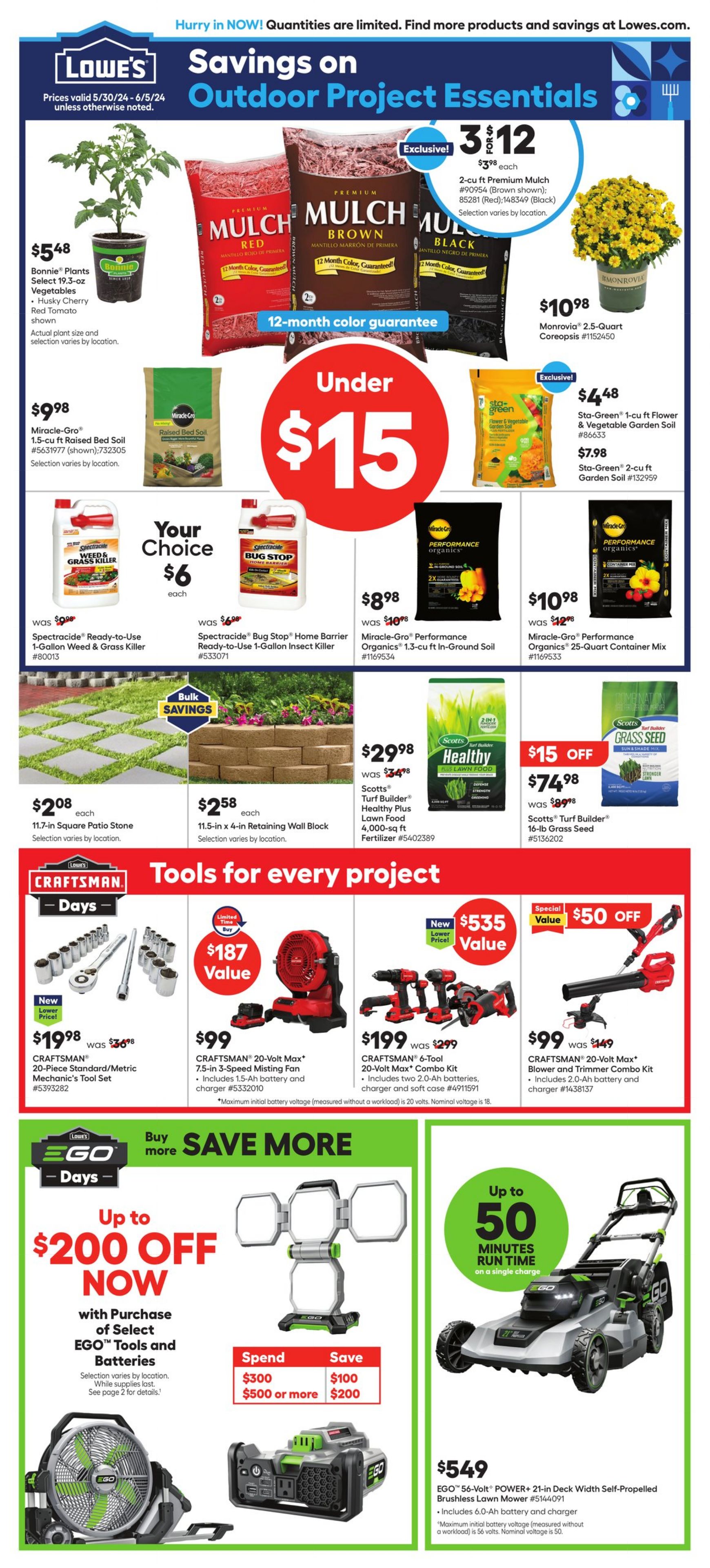 Weekly ad Lowe's 05/30/2024 - 06/05/2024