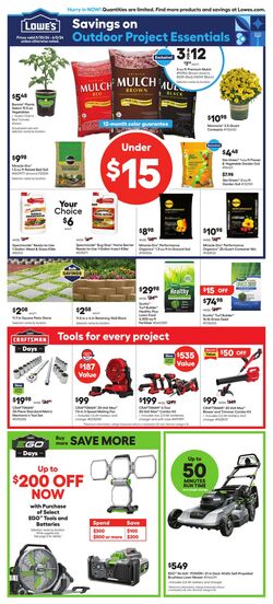 Weekly ad Lowe's 05/16/2024 - 05/29/2024