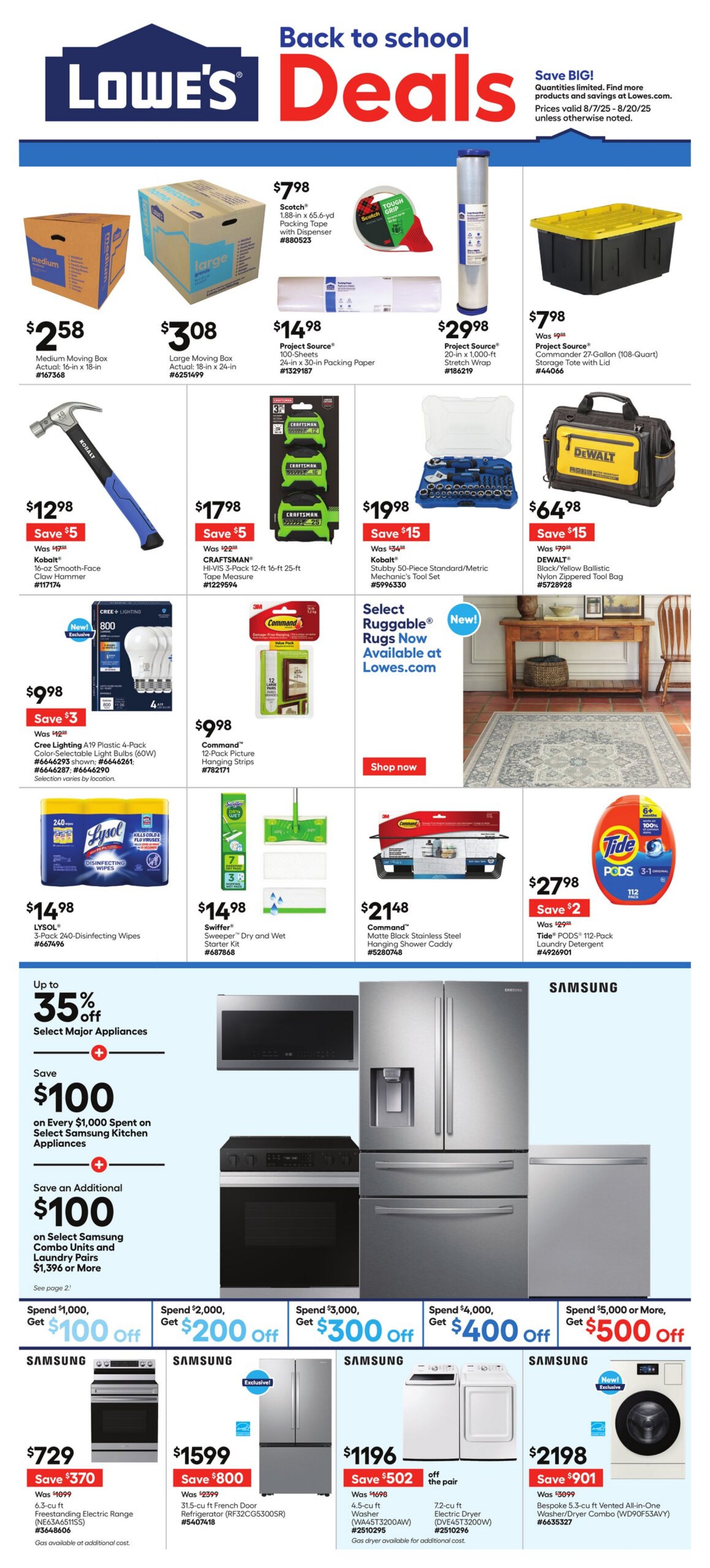 Weekly ad Lowe's 08/07/2025 - 08/20/2025