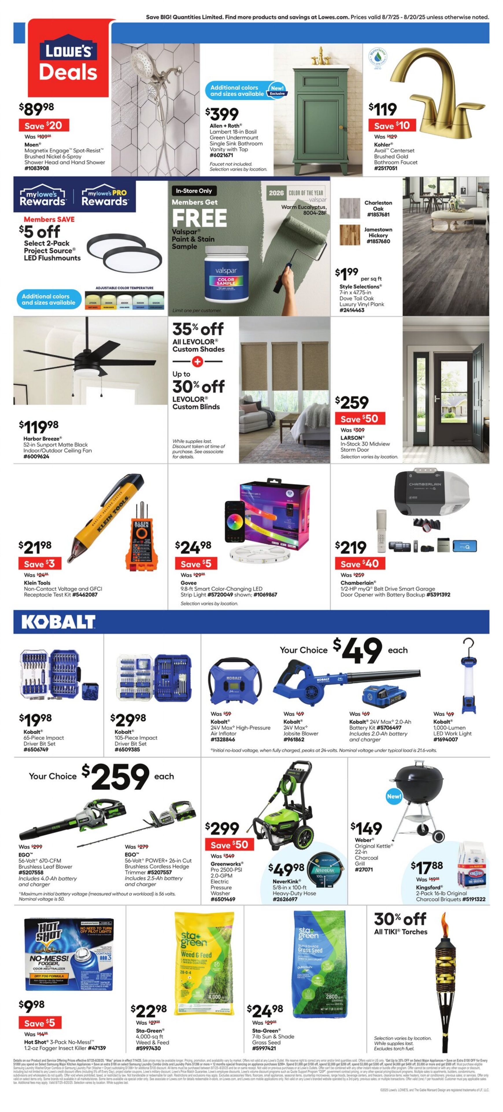 Weekly ad Lowe's 08/07/2025 - 08/20/2025