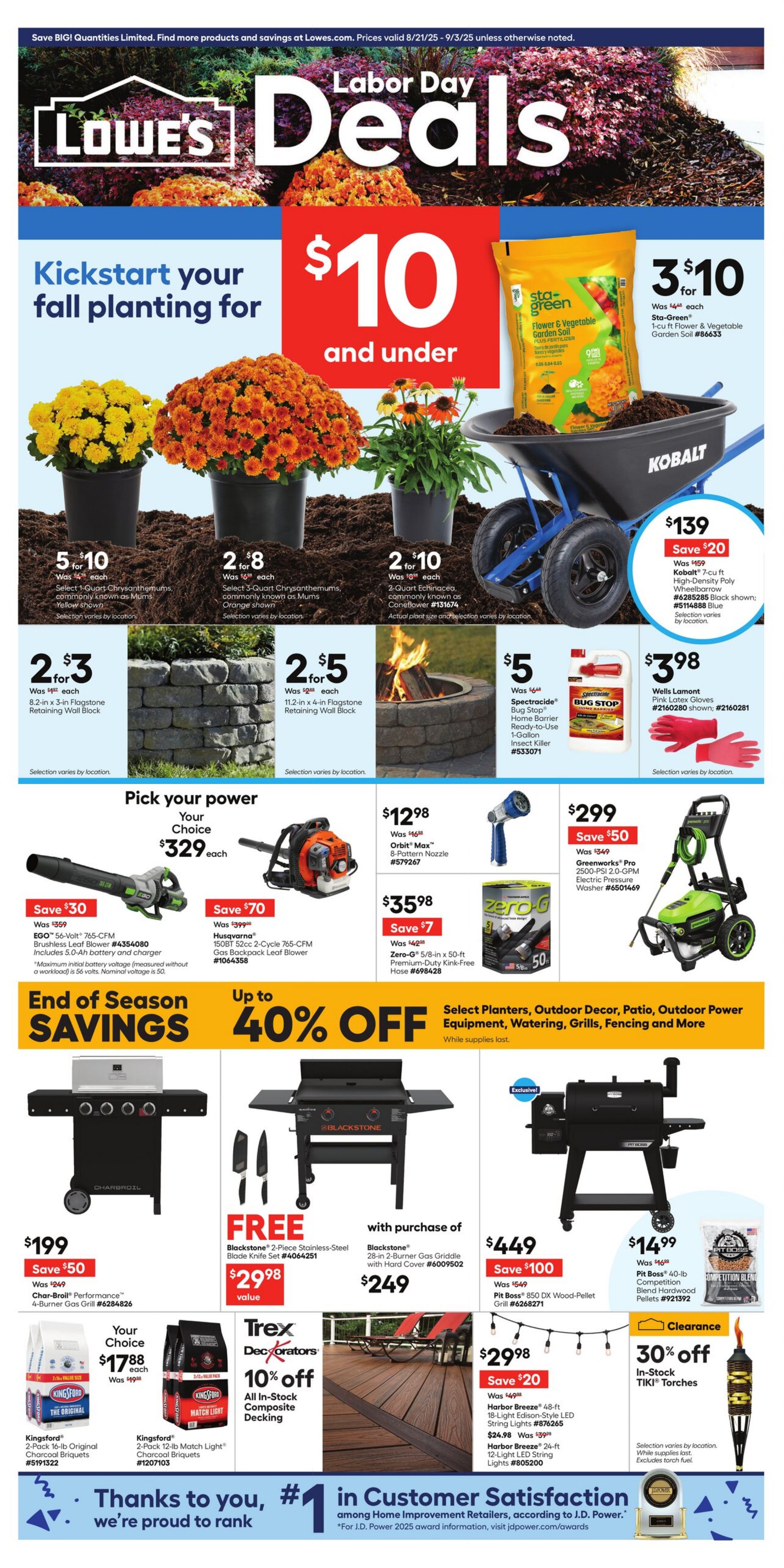 Weekly ad Lowe's 08/28/2025 - 09/01/2025