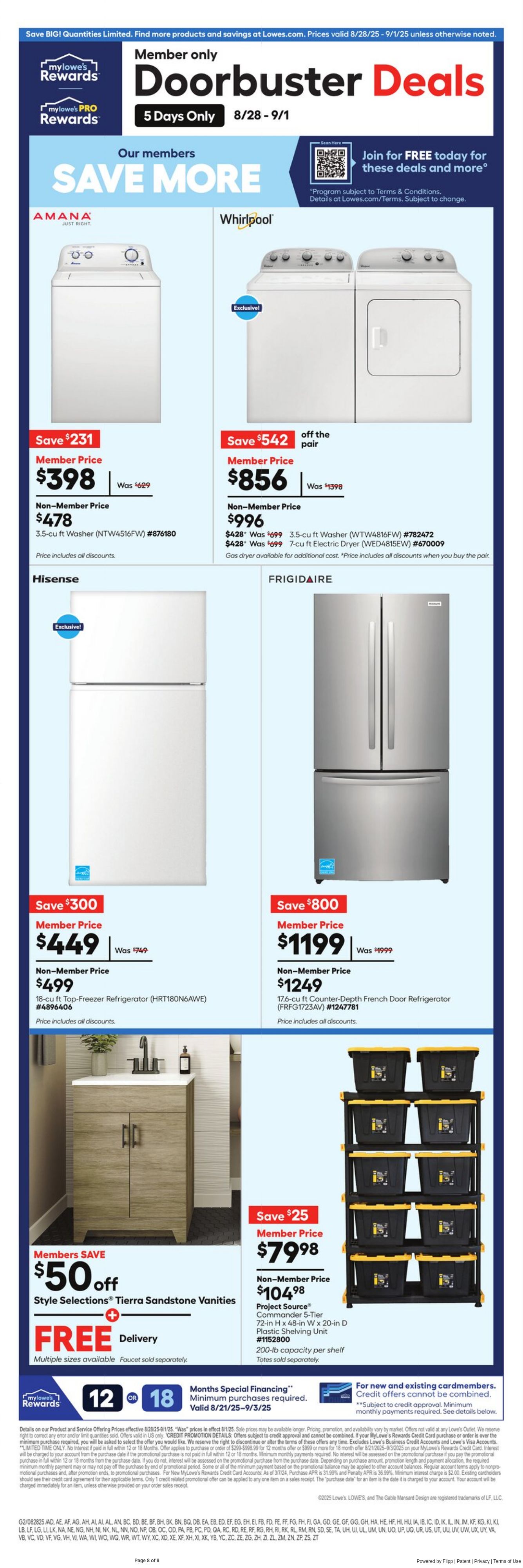 Weekly ad Lowe's 08/28/2025 - 09/01/2025