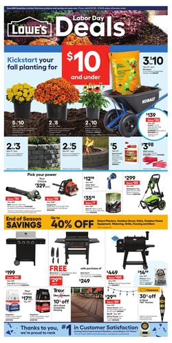 Weekly ad Lowe's 08/28/2025 - 09/01/2025