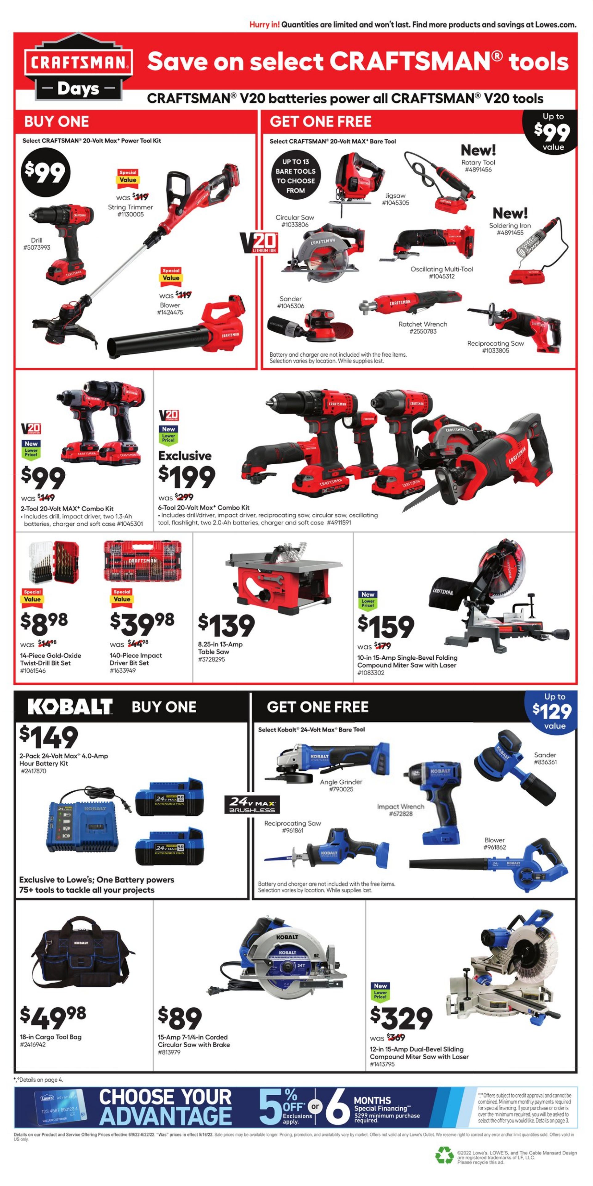 Weekly ad Lowe's 06/09/2022 - 06/22/2022