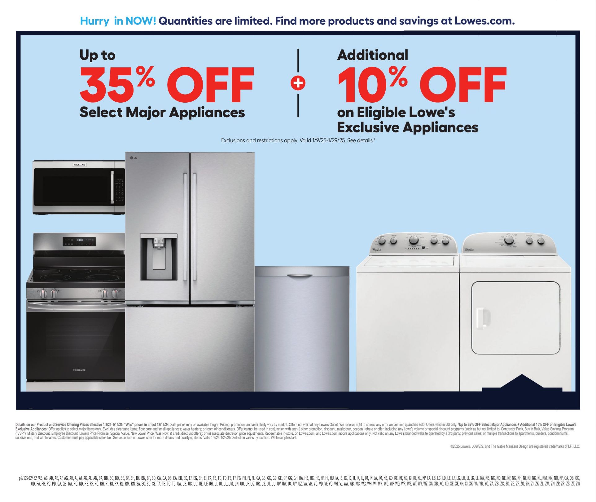 Weekly ad Lowe's 01/09/2025 - 01/15/2025