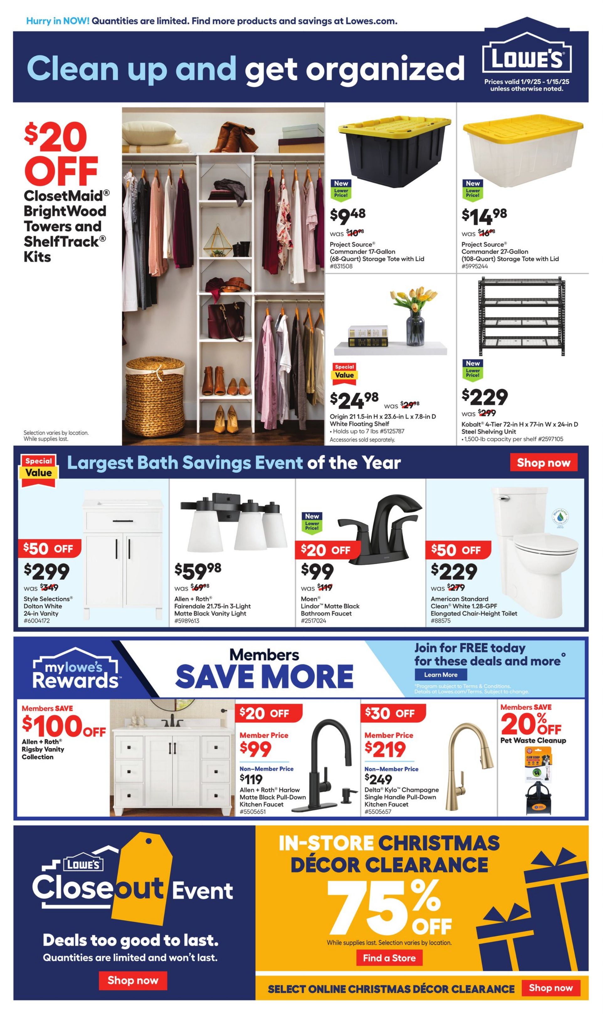 Weekly ad Lowe's - Weekly Ad Jan 9, 2025 - Jan 15, 2025