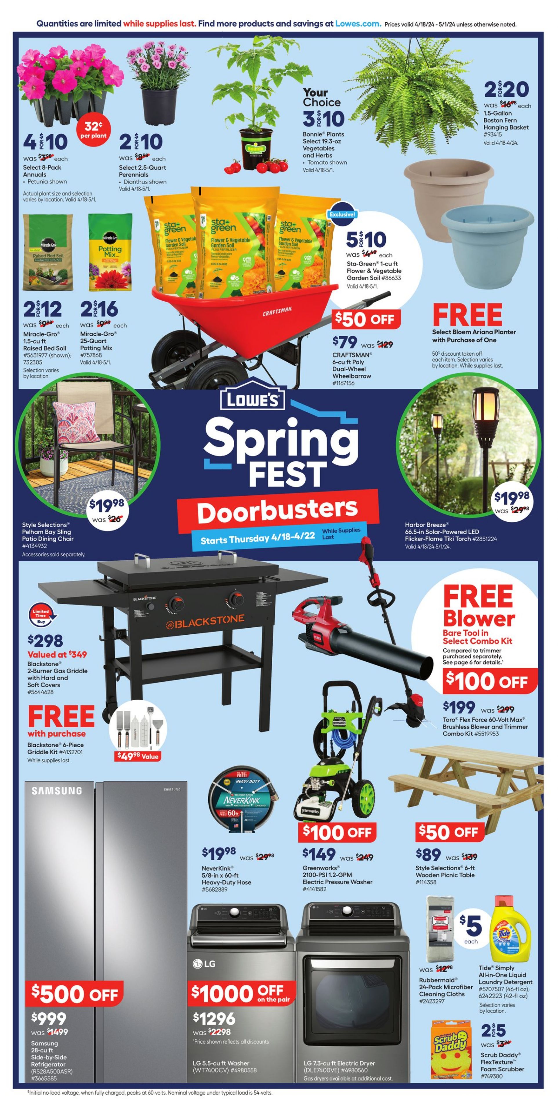 Weekly ad Lowe's - Weekly Ad Apr 18, 2024 - May 1, 2024