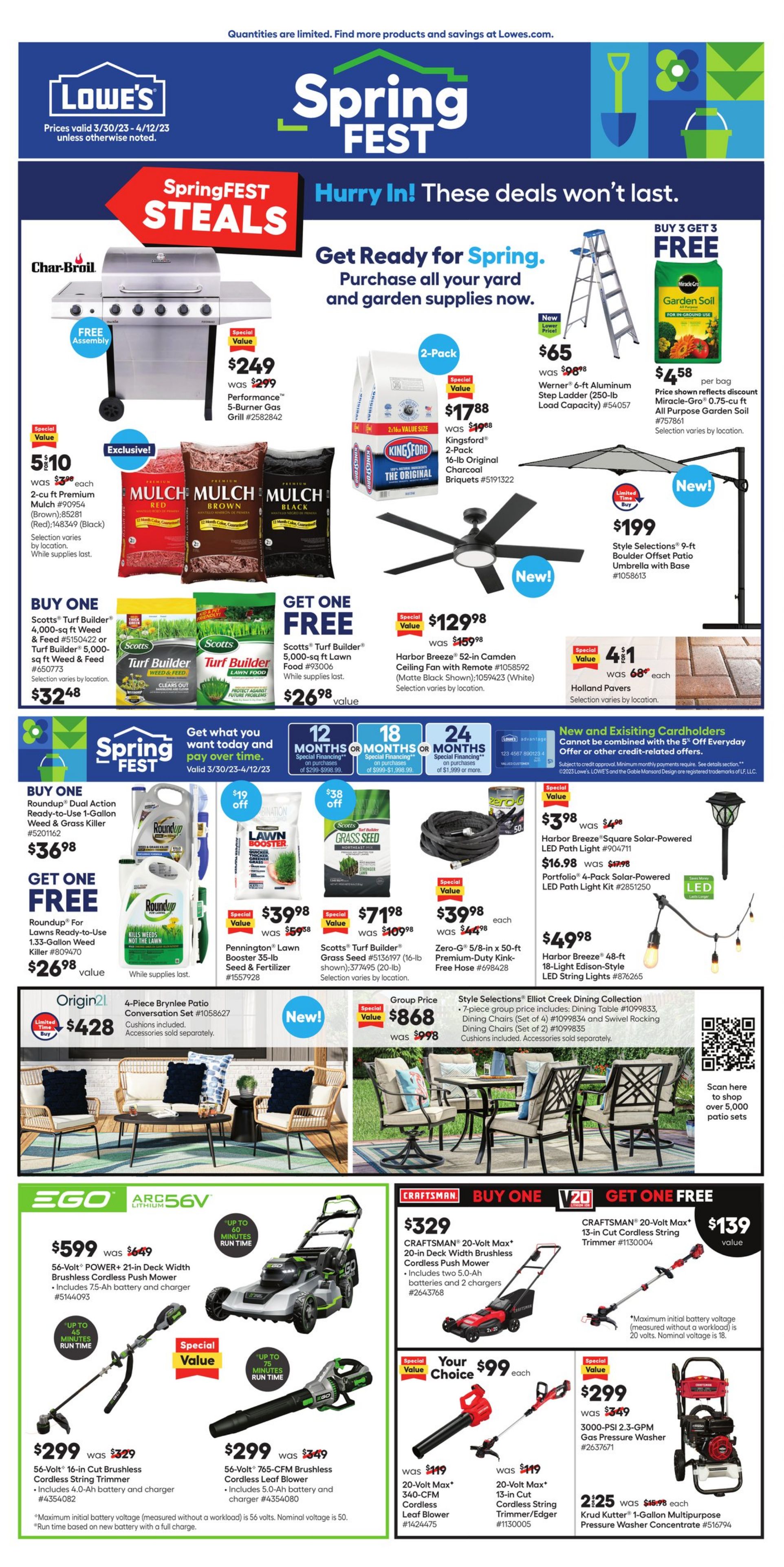 Weekly ad Lowe's 03/30/2023 - 04/12/2023
