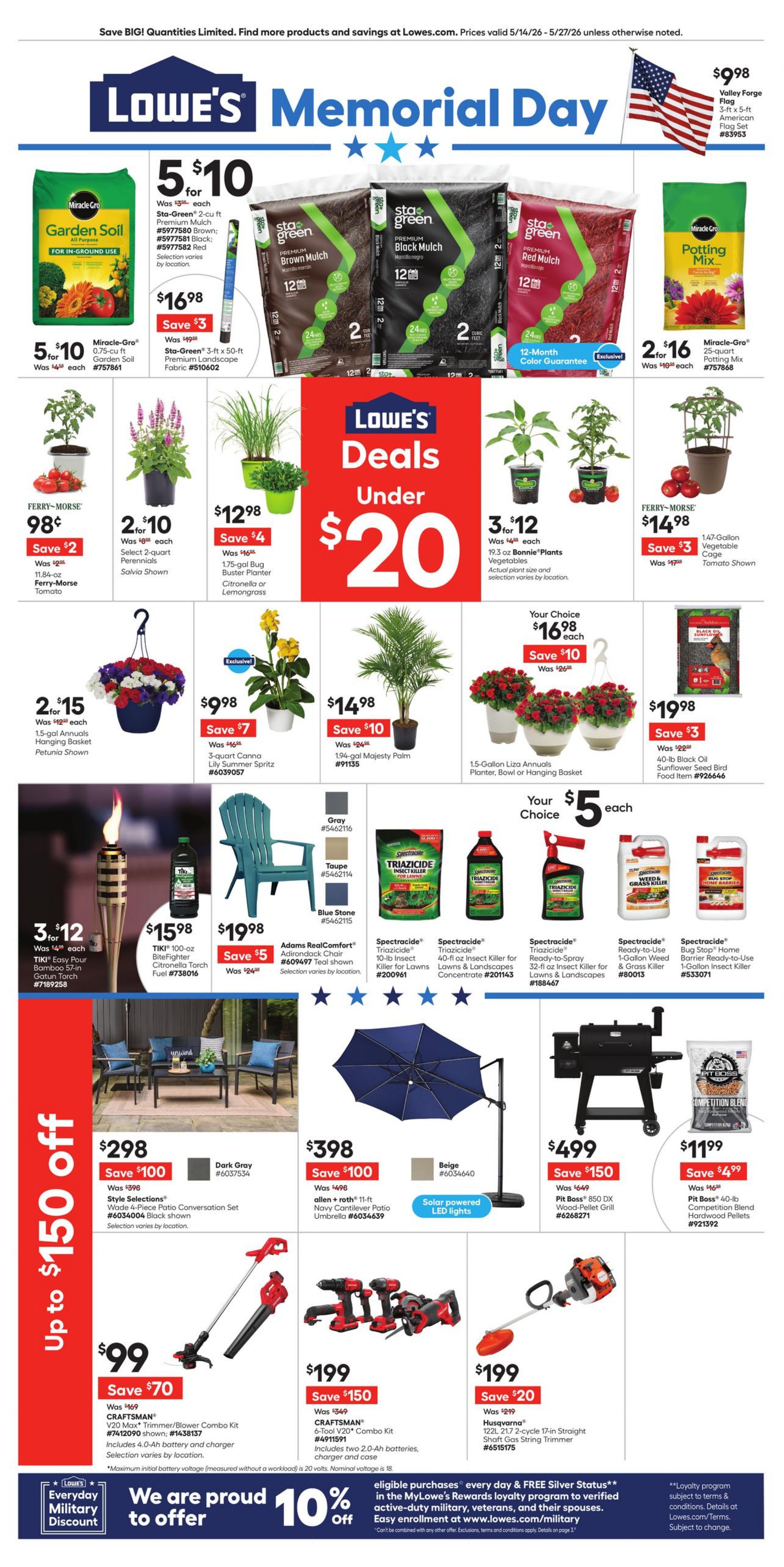 Weekly ad Lowe's 05/14/2026 - 05/27/2026