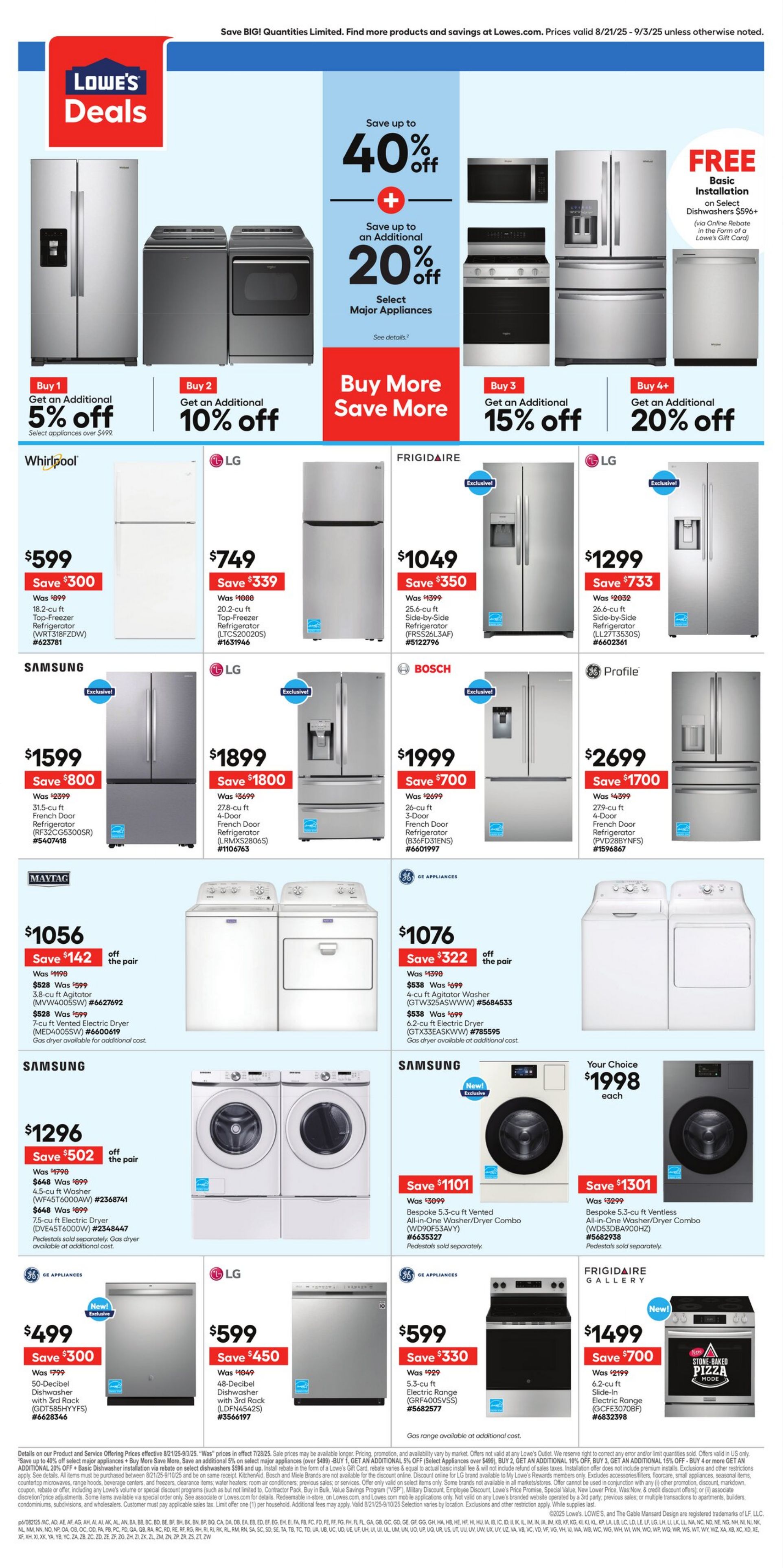 Weekly ad Lowe's 08/21/2025 - 09/03/2025