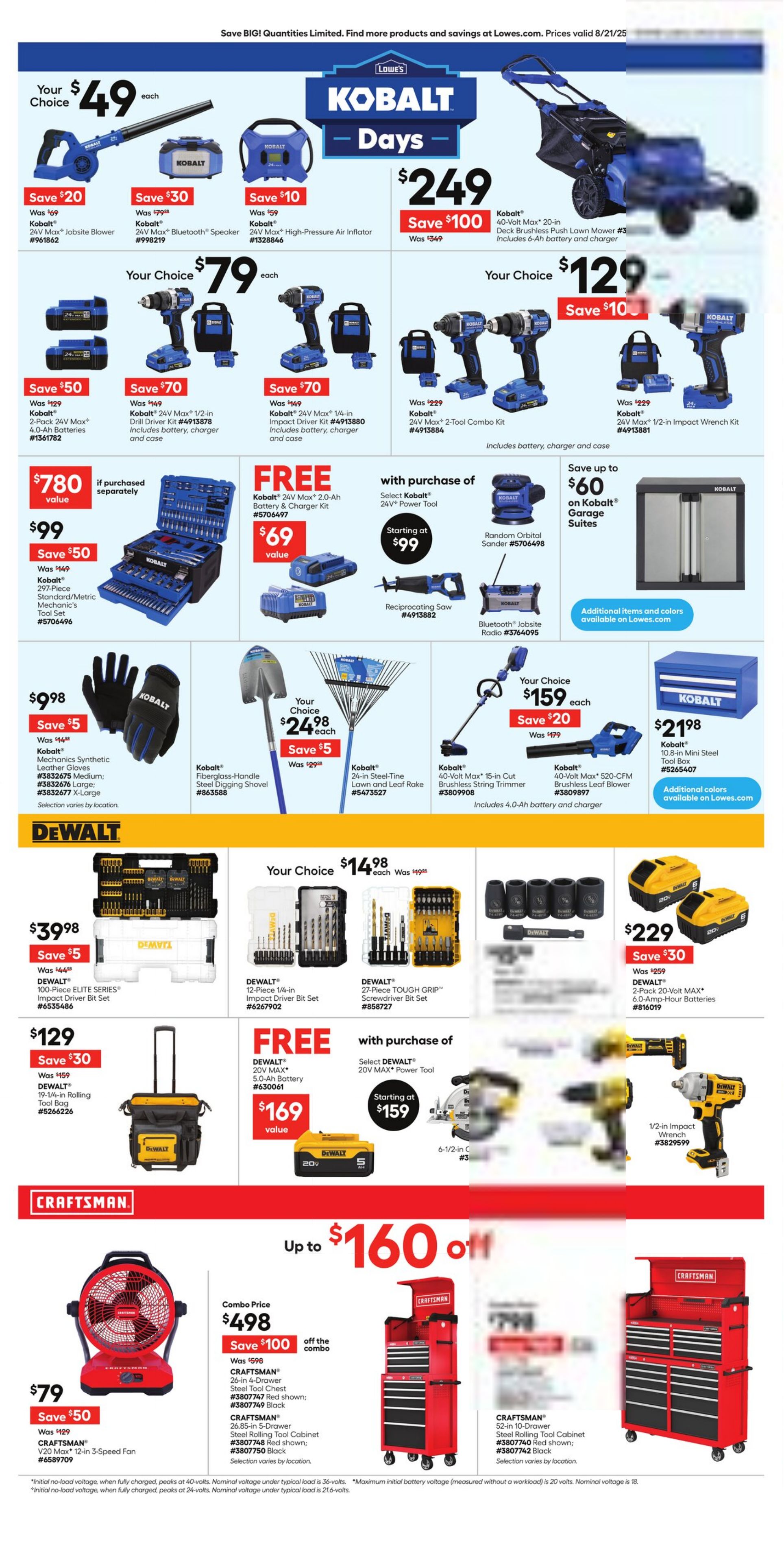 Weekly ad Lowe's 08/21/2025 - 09/03/2025