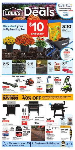 Weekly ad Lowe's 08/21/2025 - 09/03/2025